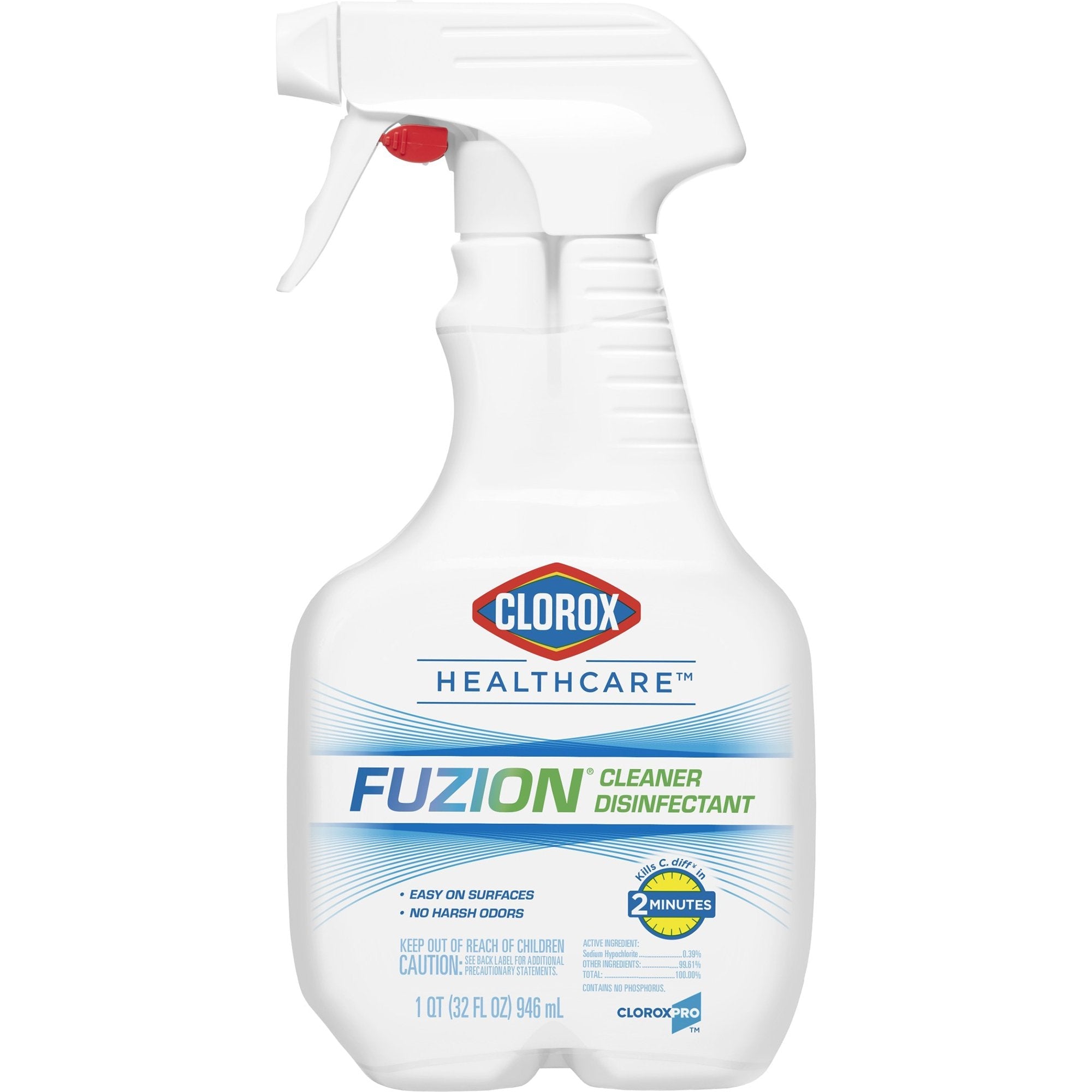 Clorox Healthcare® Fuzion™ Surface Disinfectant Cleaner, 32 oz Trigger Spray Bottle (9 Units)