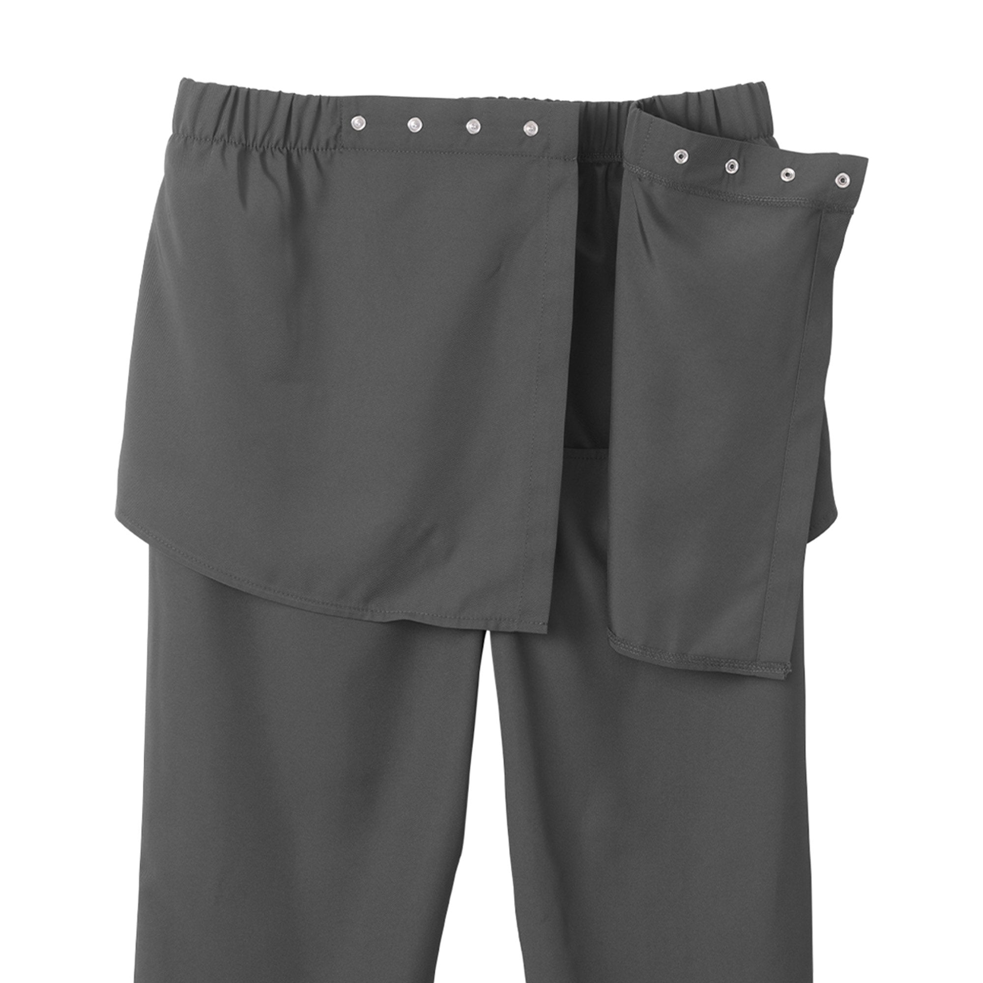 Silverts® Women's Open Back Gabardine Pant, Pewter, Large (1 Unit)