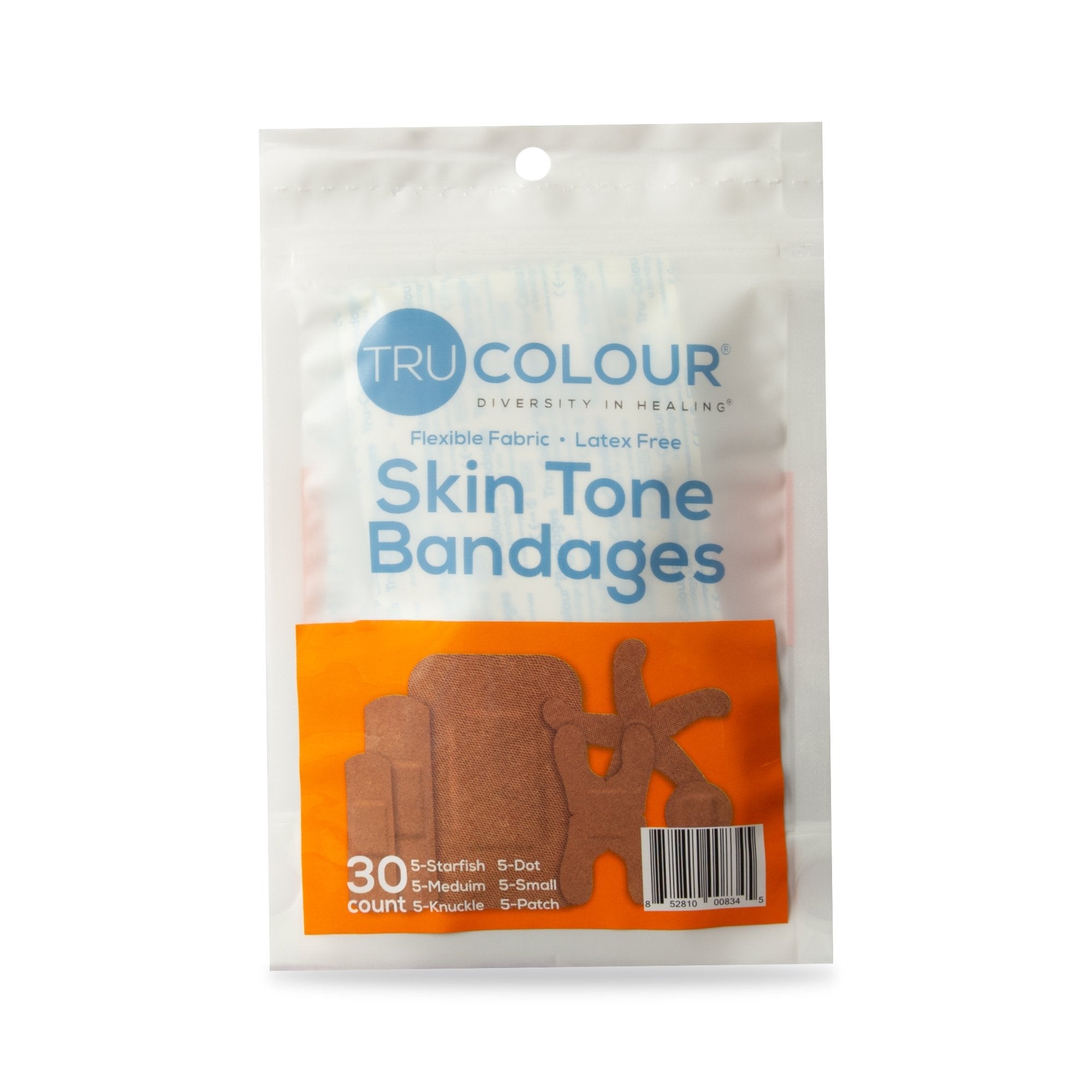 TruColour® Brown Adhesive Strips, Assorted Shapes and Sizes (30 Units)