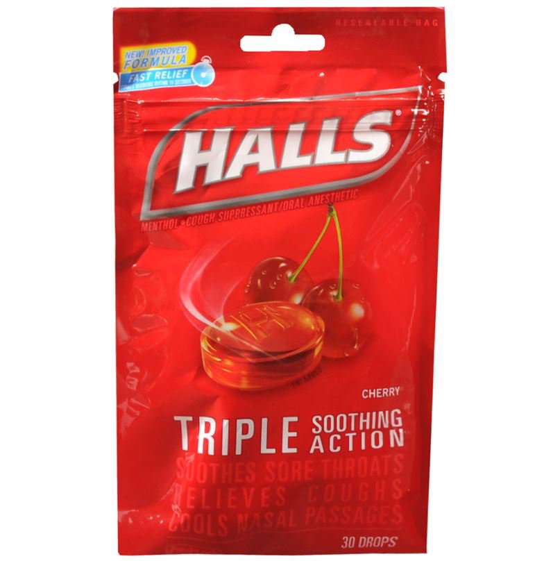 Halls® Menthol Cherry Flavor Cold and Cough Relief (1 Unit)