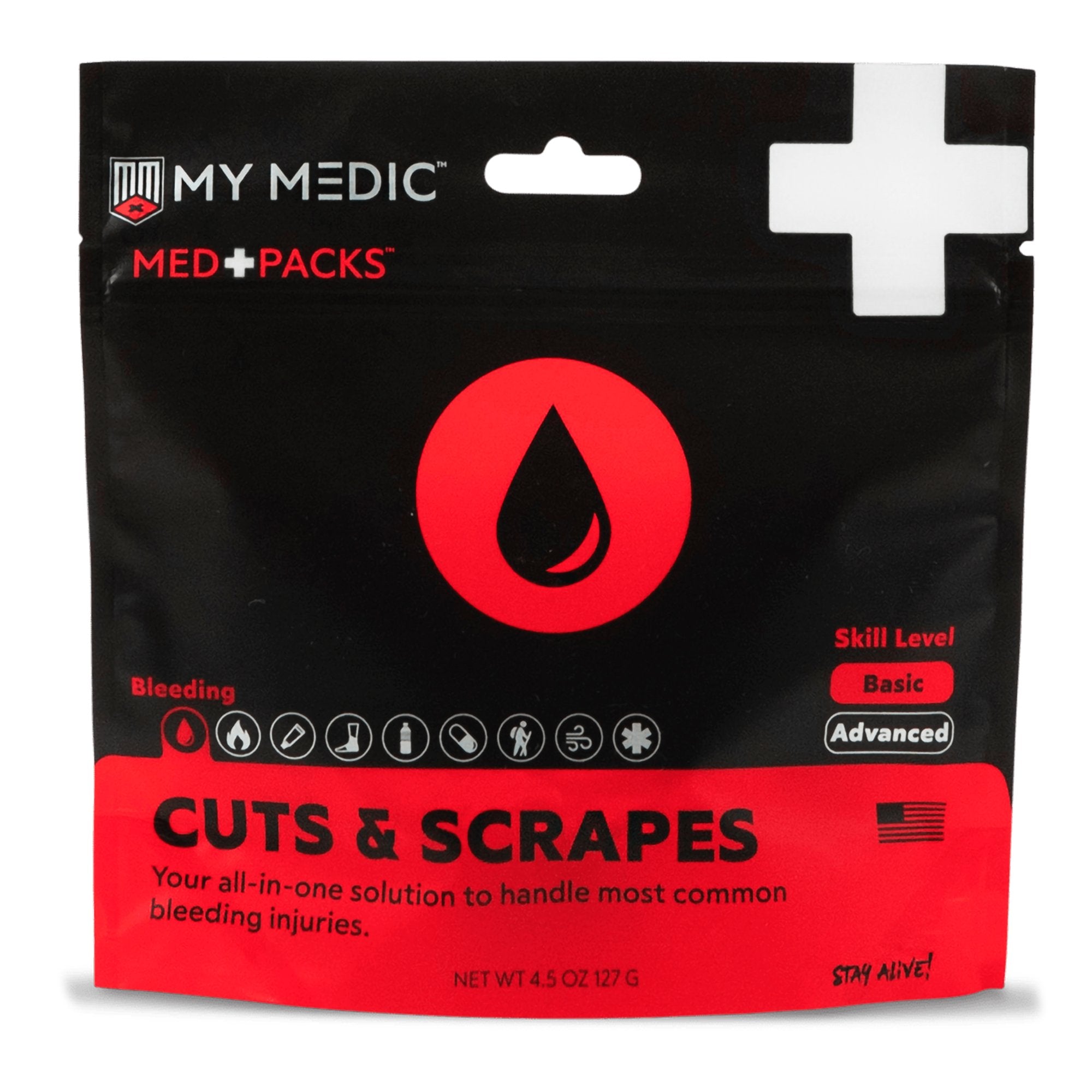 My Medic Med Packs First Aid Kit for Cuts, Scrapes – Emergency Supplies in Portable Pouch (1 Unit)