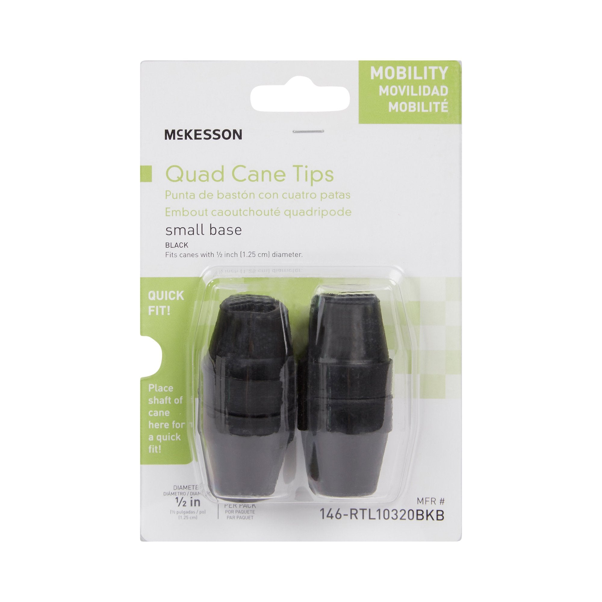 McKesson Cane Tip For Small Base Quad Cane with 1/2 Inch Diameter - image 2