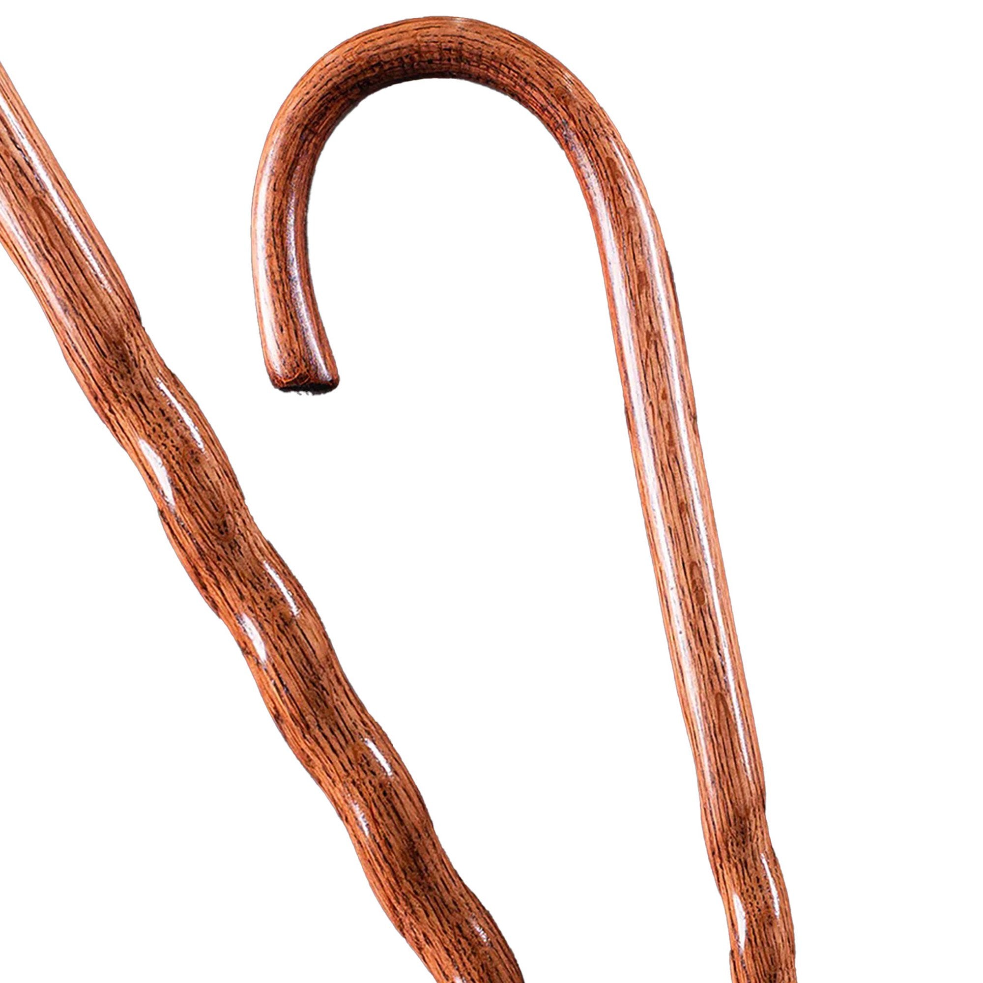 Round Handle Cane Brazos™ Twisted Wood 37 Inch Height Red Oak - image 2