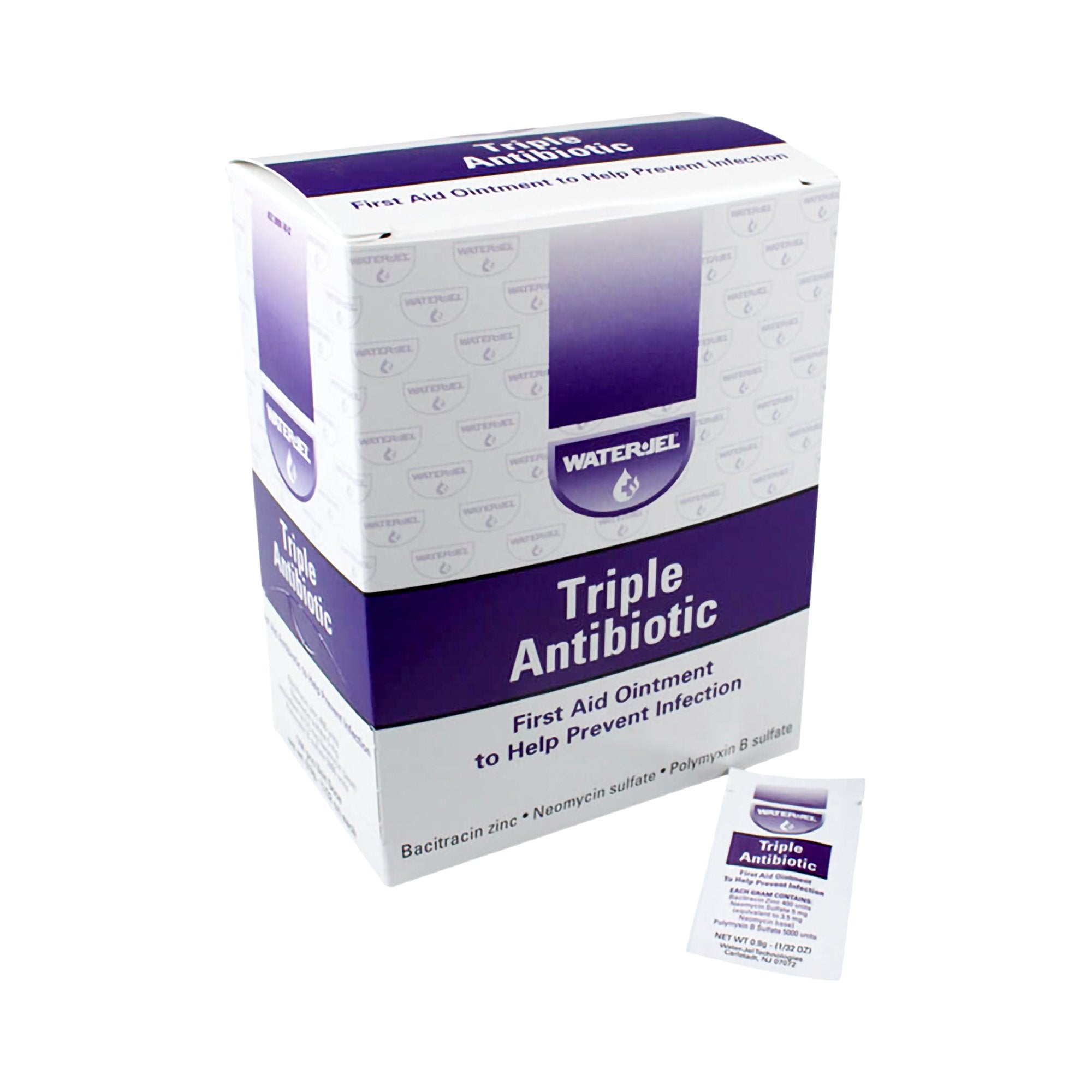 First Aid Antibiotic Bacitracin / Neomycin / Polymyxin B Water Jel® Ointment 0.9 Gram Individual Packet