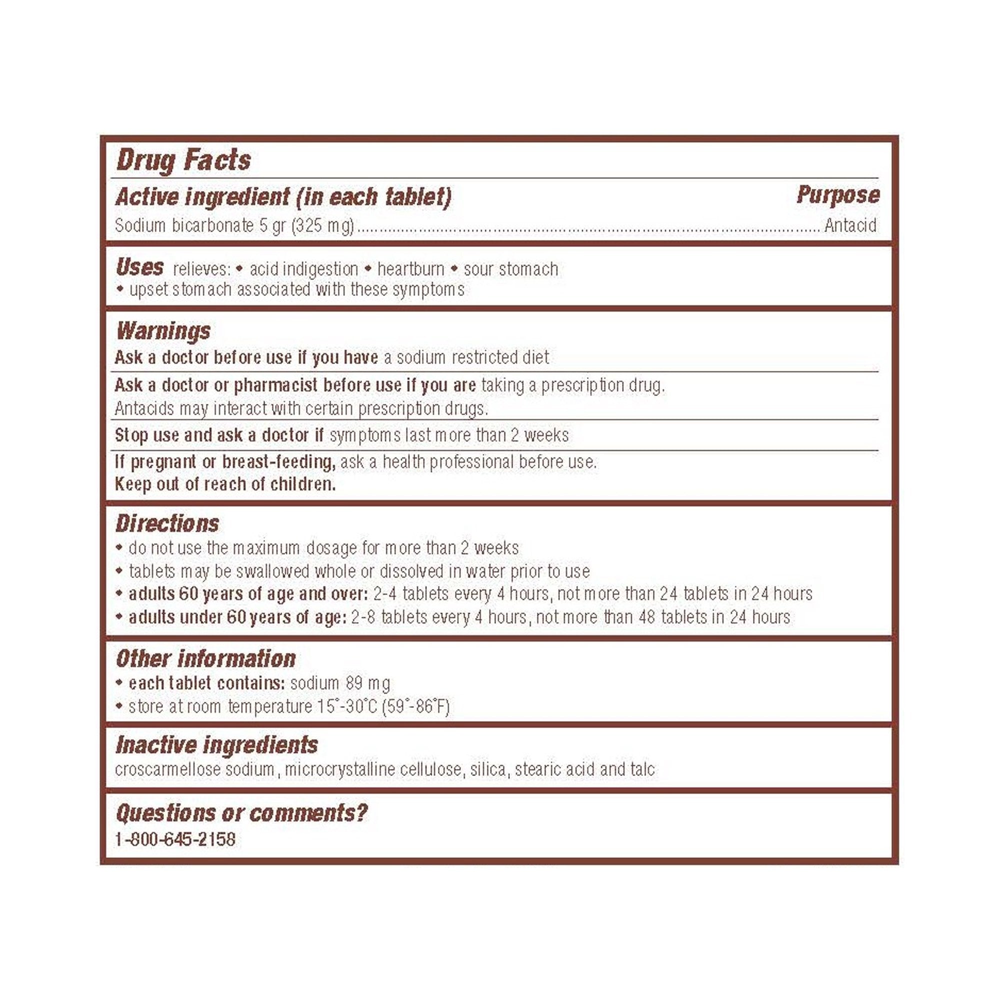 Major® Sodium Bicarbonate Antacid (1 Unit)