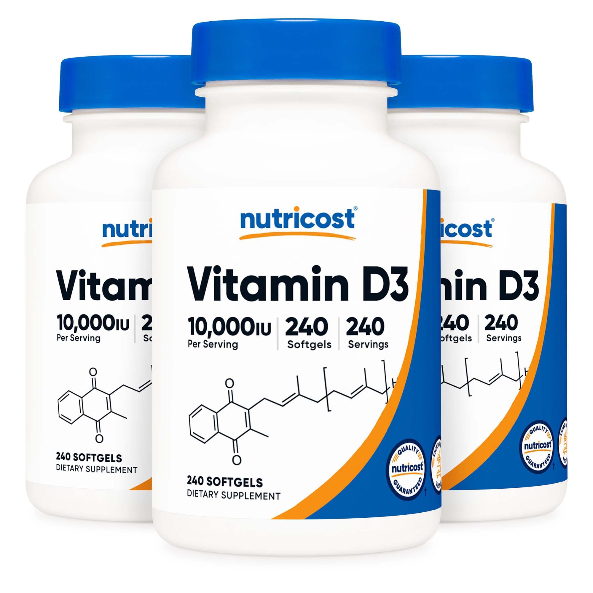 Dietary Supplement nutricost® Vitamin D3 10,000 IU Strength Softgel 240 Per Bottle - image 4