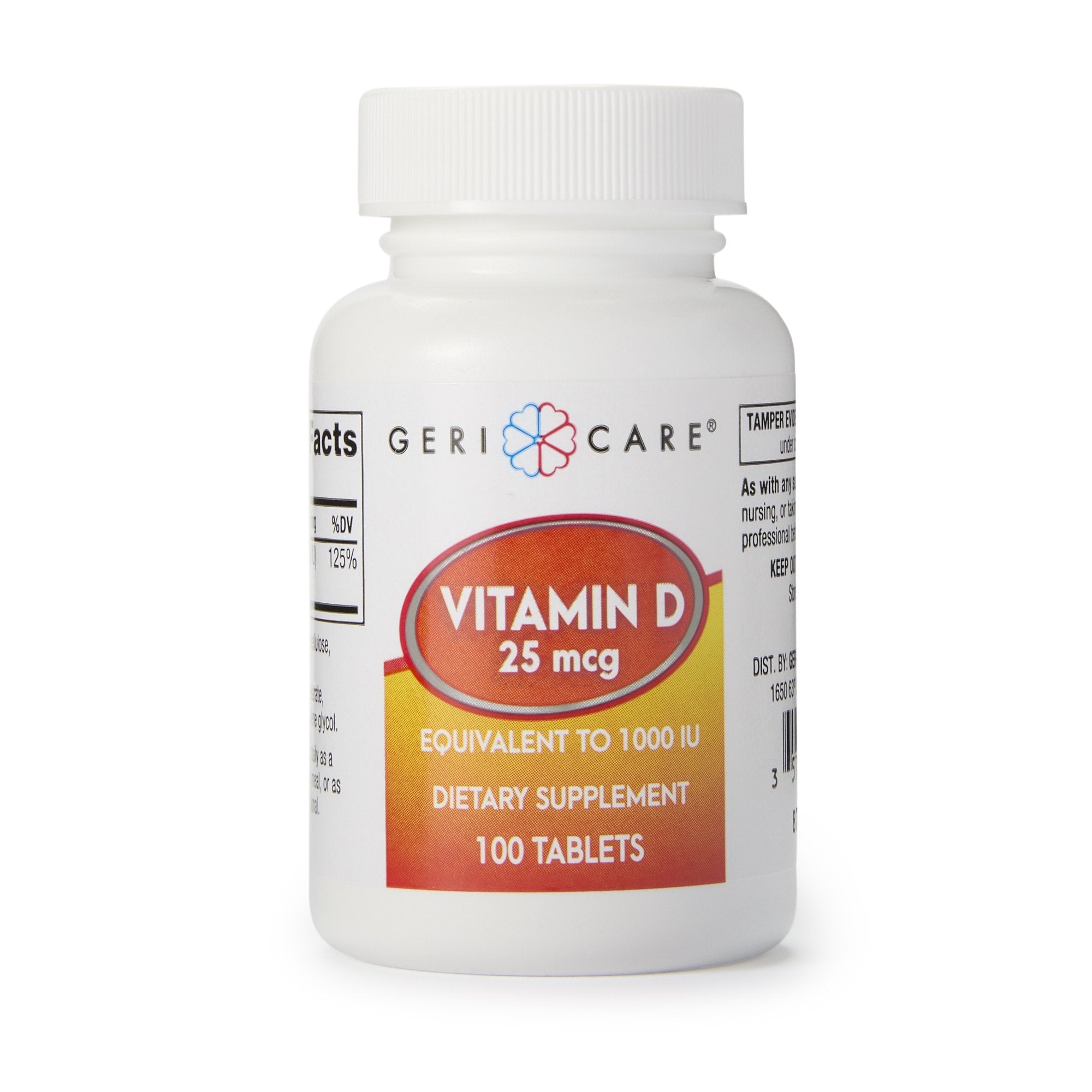 Vitamin Supplement Geri-Care® Vitamin D3 1,000 IU Strength Tablet 100 per Bottle - image 2