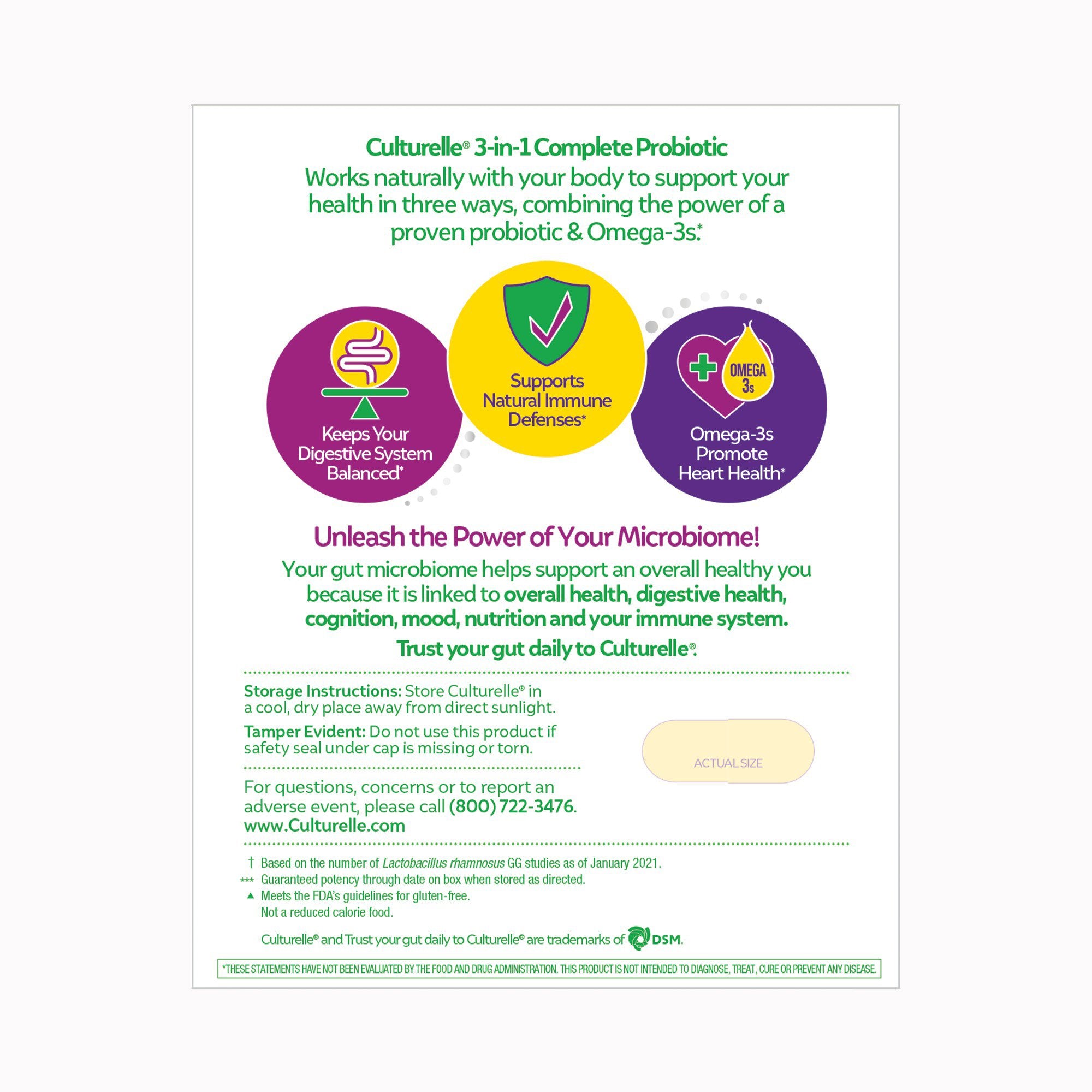 Probiotic Dietary Supplement Culturelle® 30 per Box Capsule - image 2