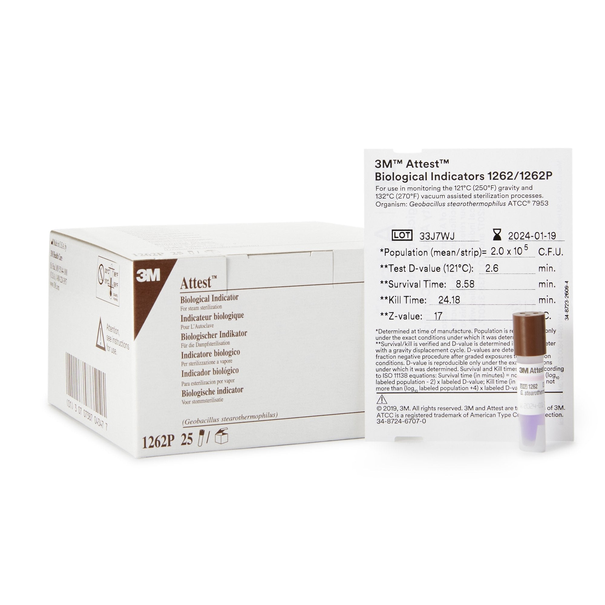 3M™ Attest™ Sterilization Biological Indicator Vial (100 Units)