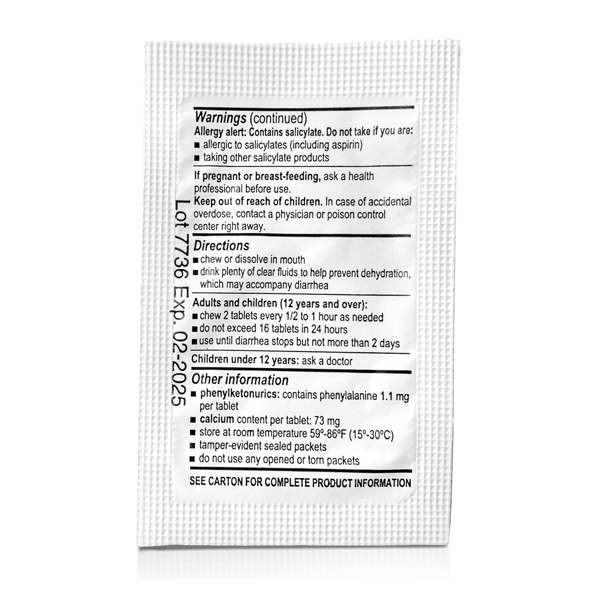 McKesson Bismuth Subsalicylate Anti-Diarrheal (100 Units)
