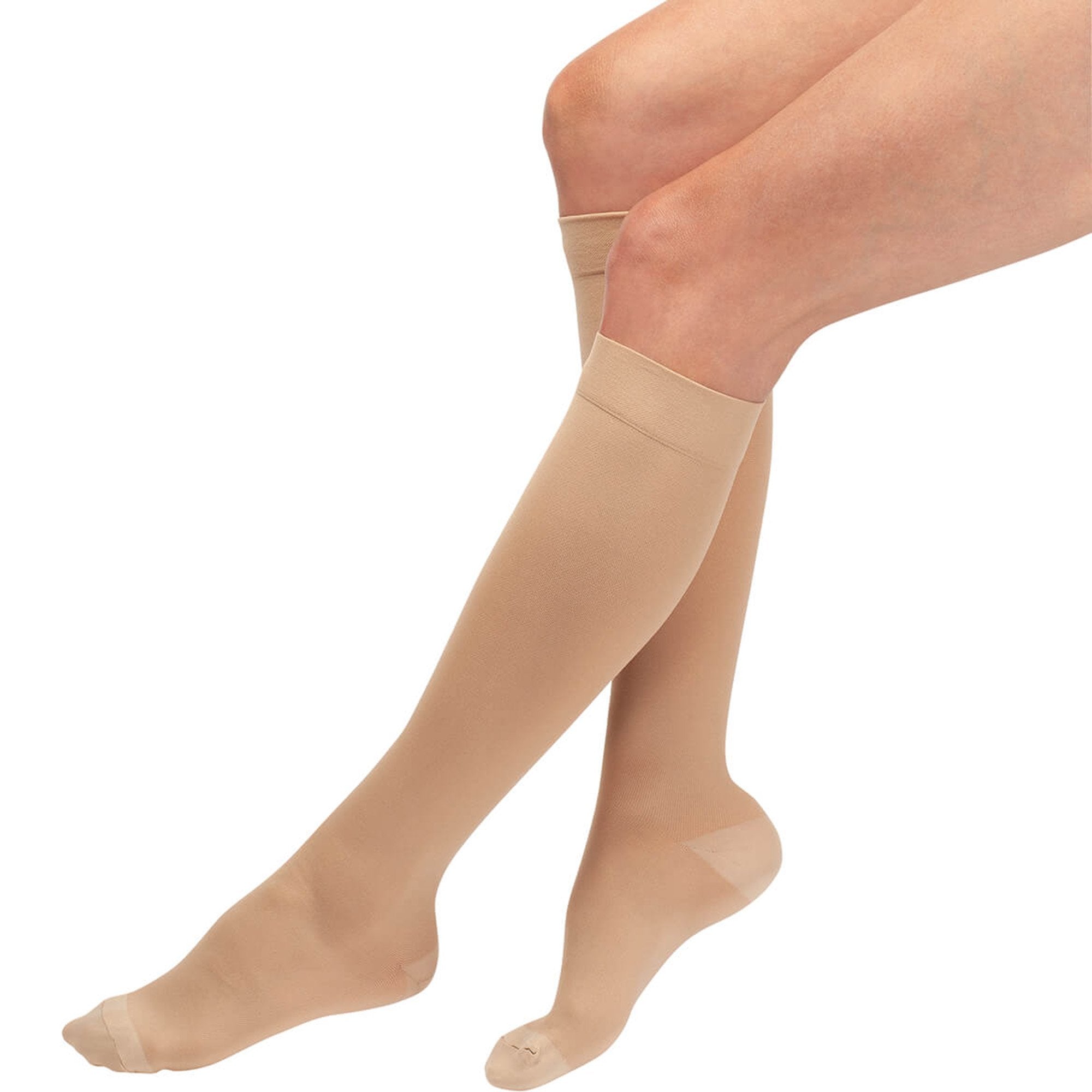 Compression Stocking Bell-Horn® Knee High X-Large Beige Closed Toe - image 2