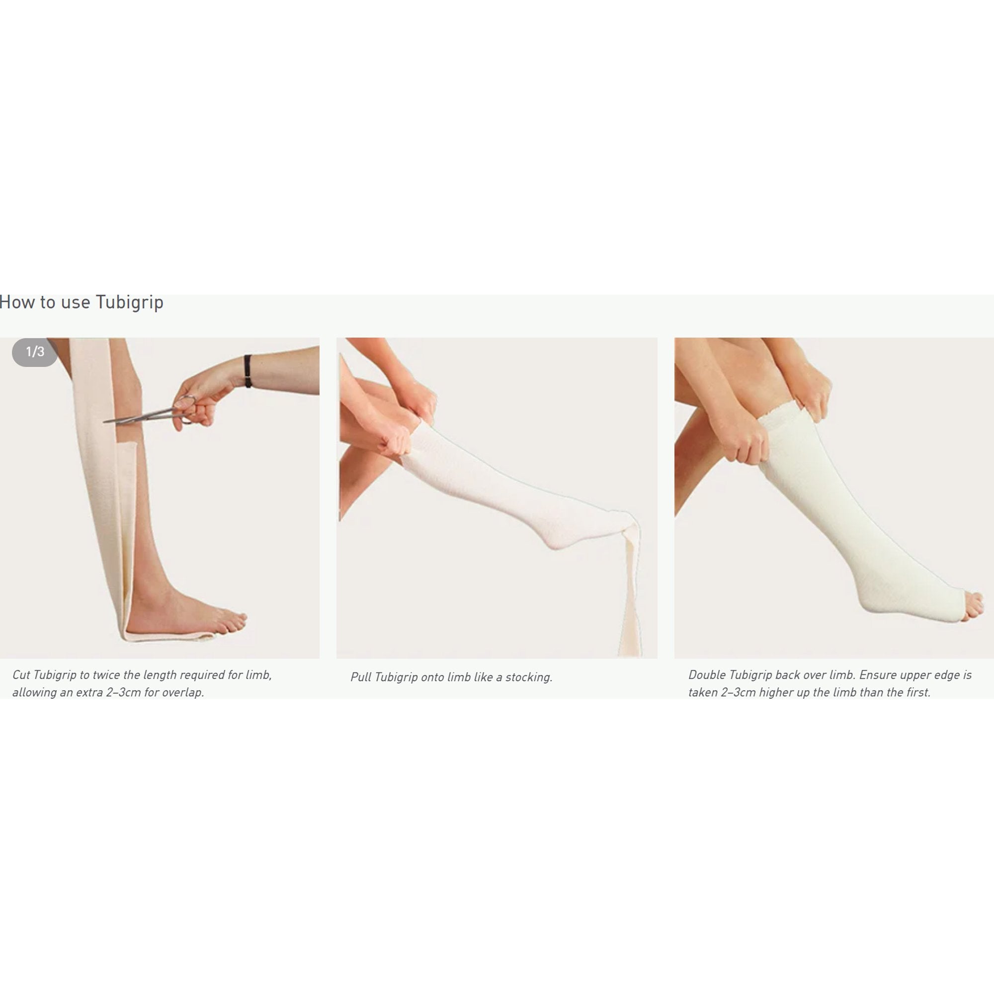 Elastic Bandage Tubigrip® 1-1/2 Inch X 11 Yard Infant Feet / Arm Pull On Natural NonSterile Size A Standard Compression - image 3