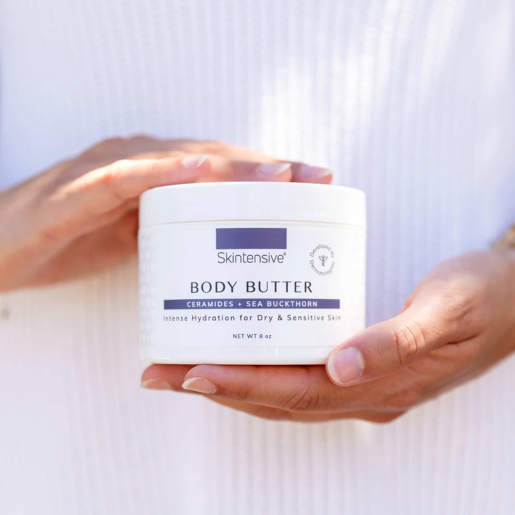 Hand and Body Moisturizer Skintensive® Body Butter 8 oz. Jar Unscented Cream - image 5