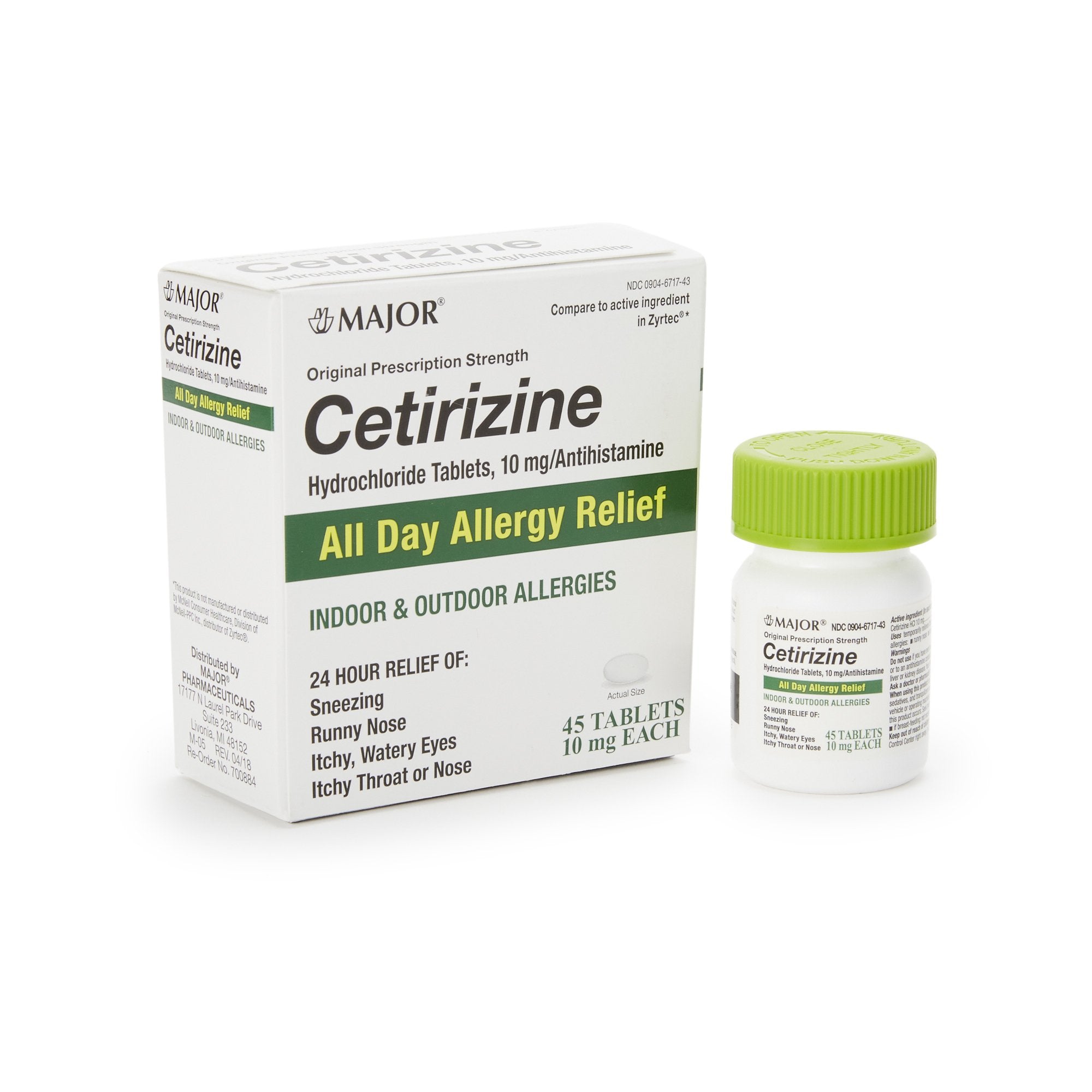 Major® Cetirizine Antihistamine (1 Unit)