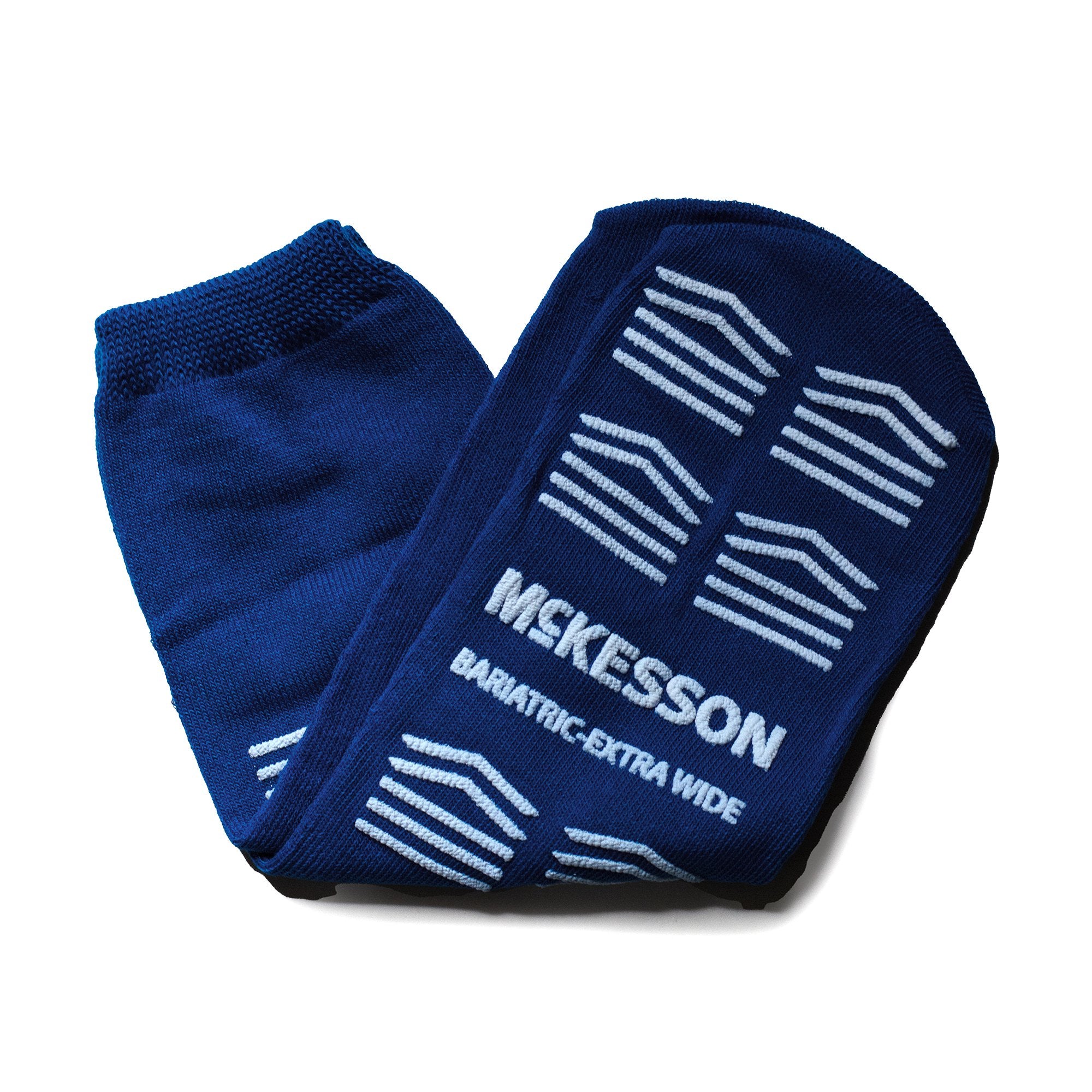 Slipper Socks McKesson Unisex Adult Bariatric / X-Wide Single Tread Single Patient Use Royal Blue