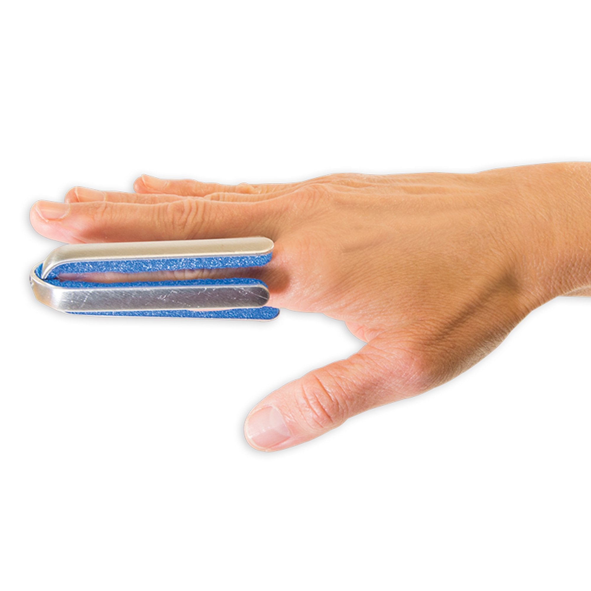 Finger Splint Plastalume® Adult Medium Bendable Prong Fastening Finger Blue / Silver - image 2