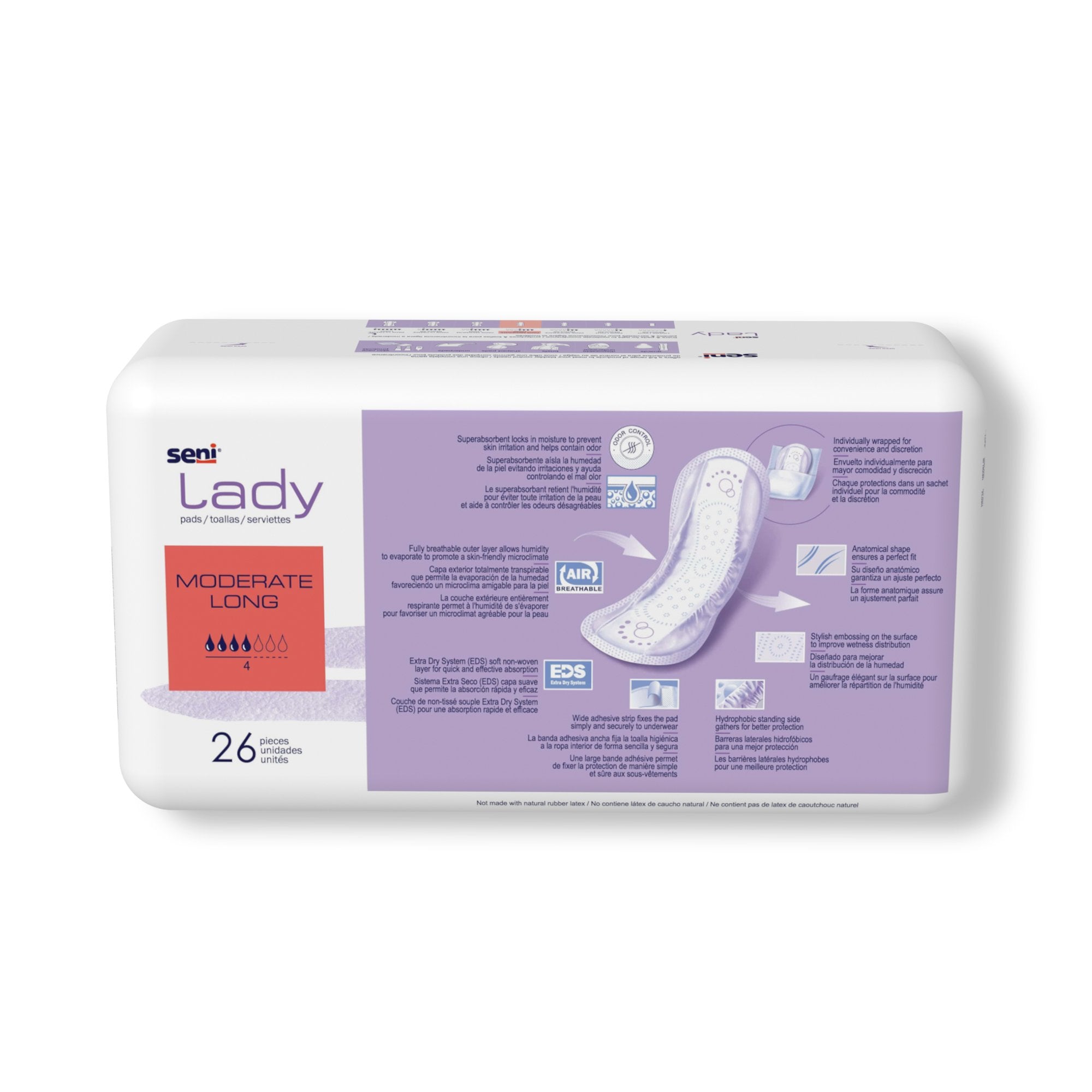 Bladder Control Pad Seni® Lady Moderate 11 Inch Length Moderate Absorbency Super Absorbent Core One Size Fits Most - image 7