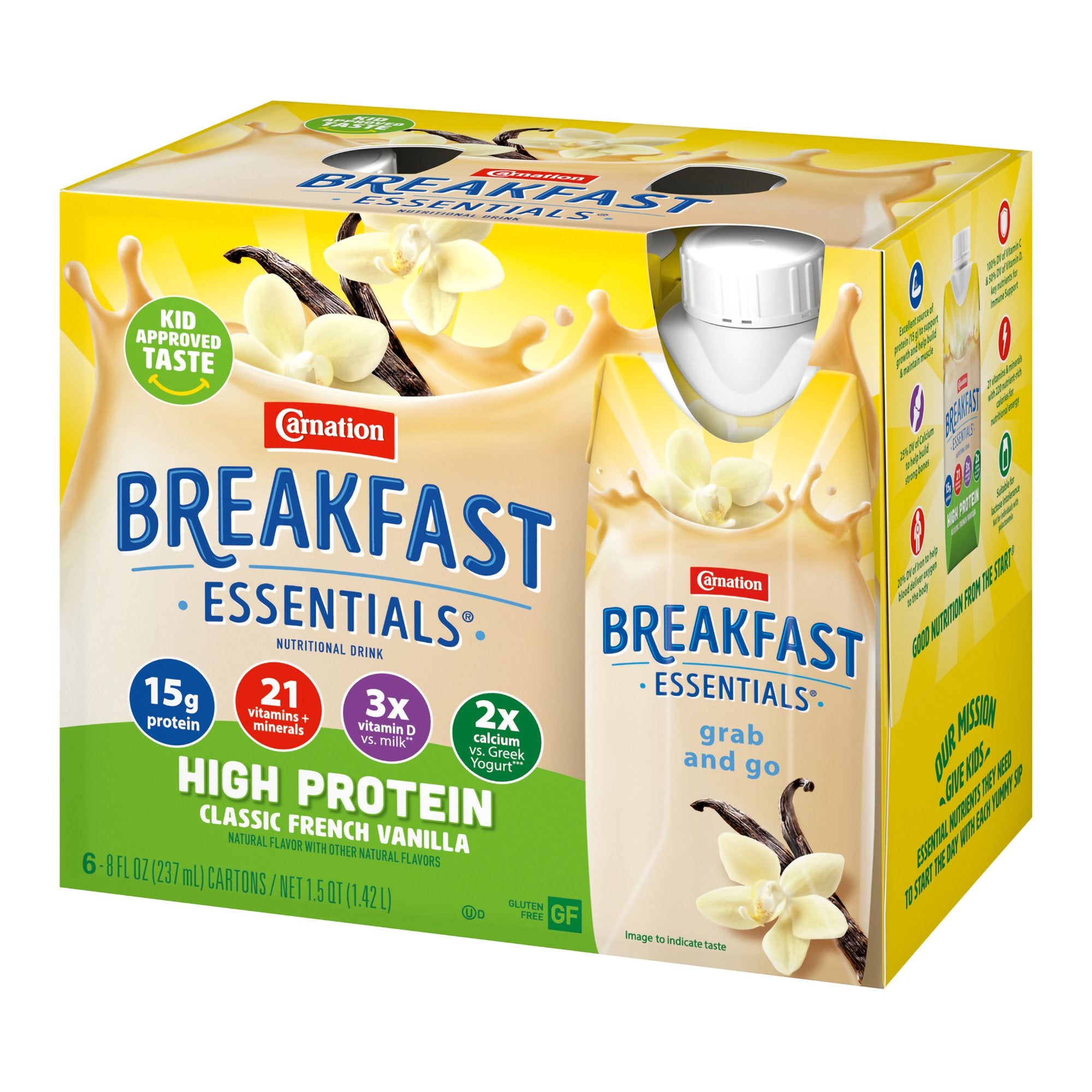 Oral Supplement Carnation Breakfast Essentials® High Protein French Vanilla Flavor Liquid 8 oz. Bottle - image 3