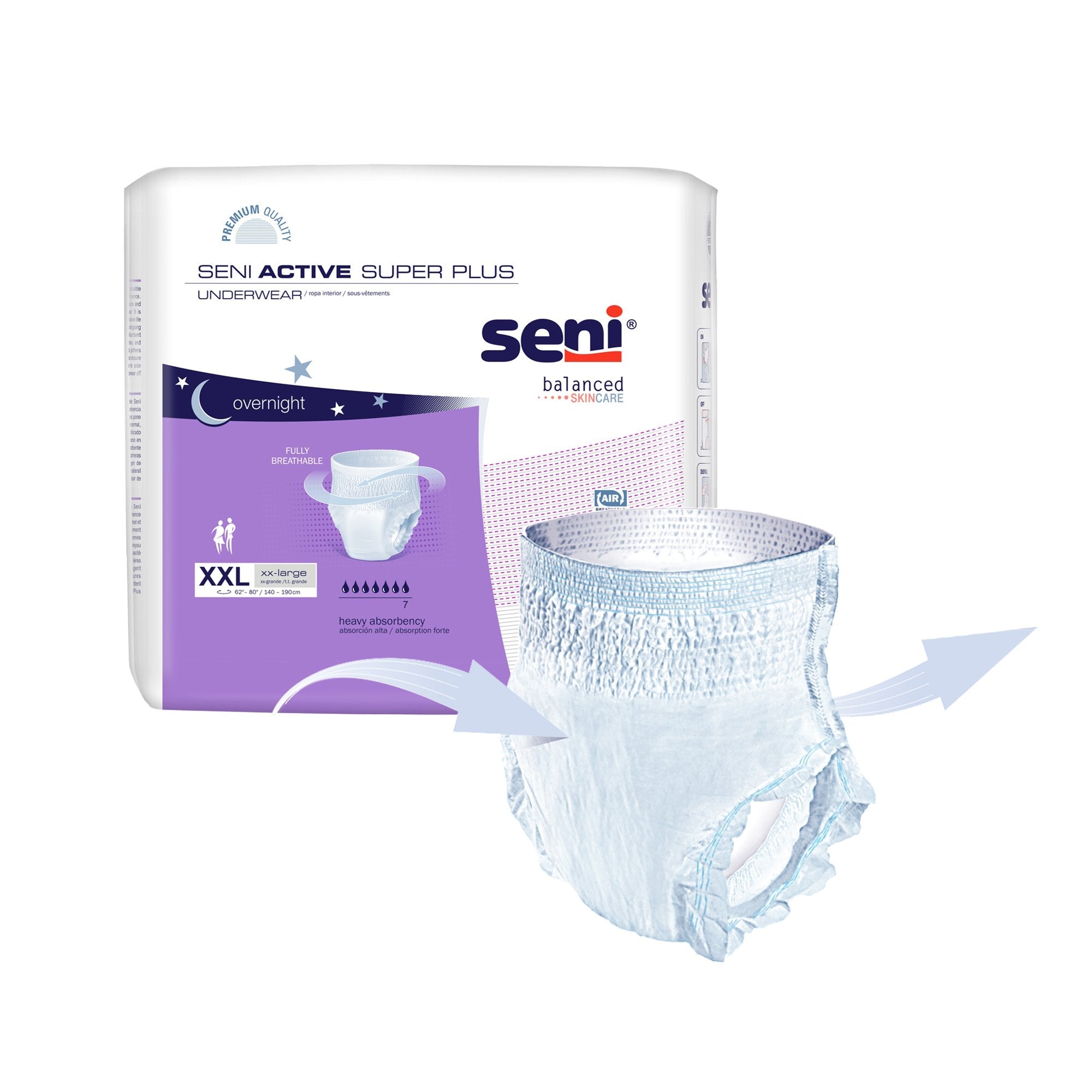 Seni® Active Super Plus Absorbent Underwear, 2X-Large (12 Units)