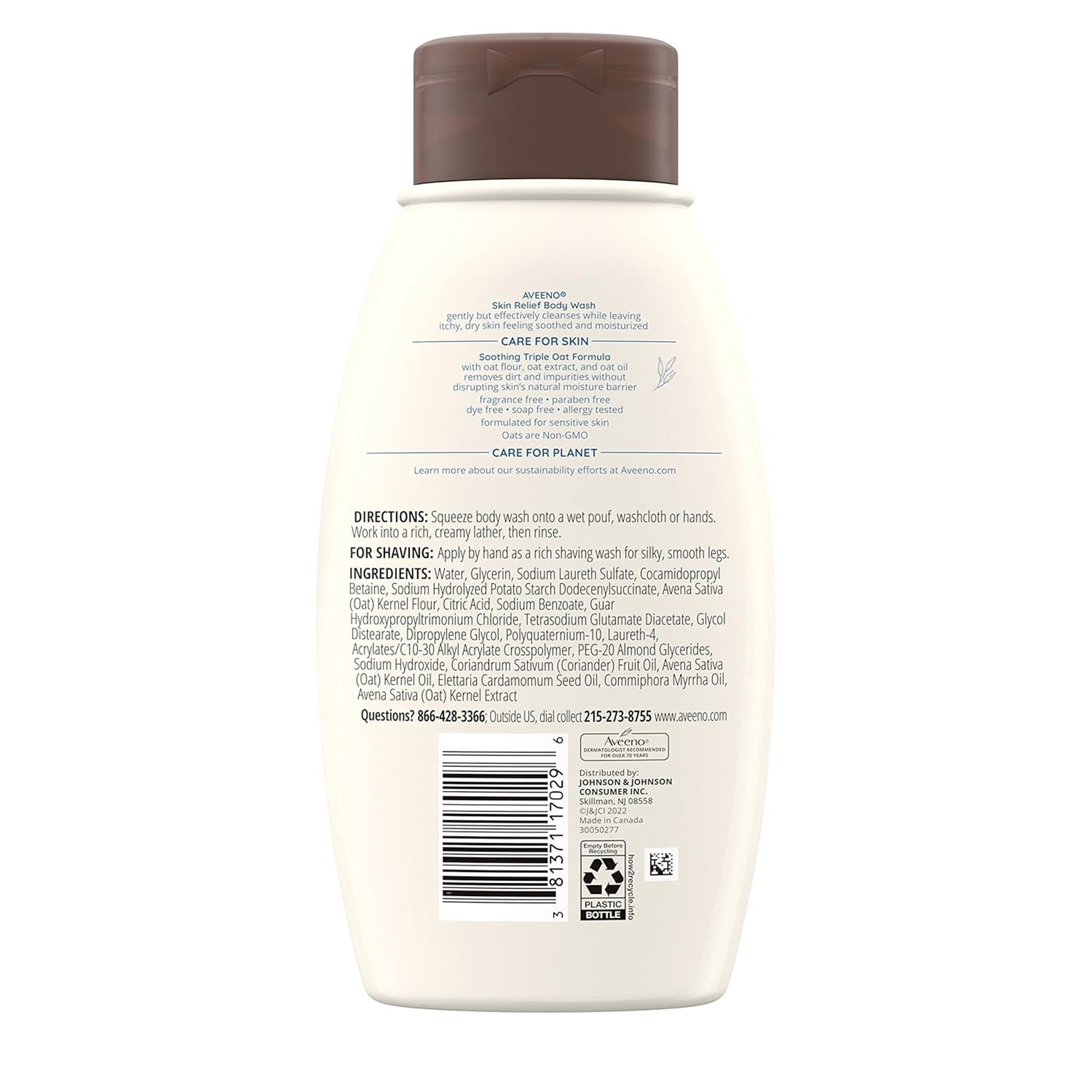 Body Wash Aveeno® Skin Relief Liquid 12 oz. Bottle Unscented - image 2