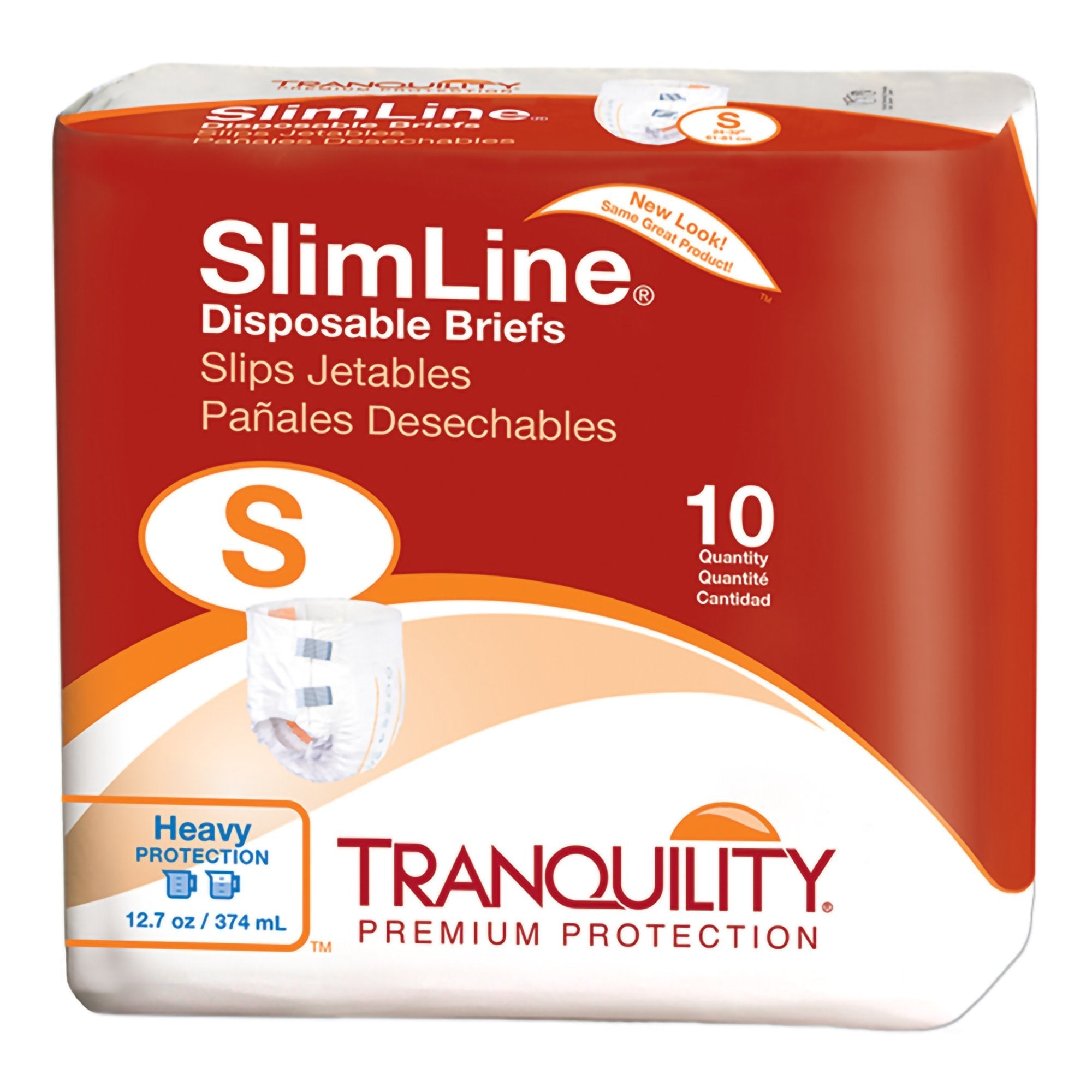 Tranquility® SlimLine® Small Incontinence Briefs - Heavy Absorbency (10 Pack)