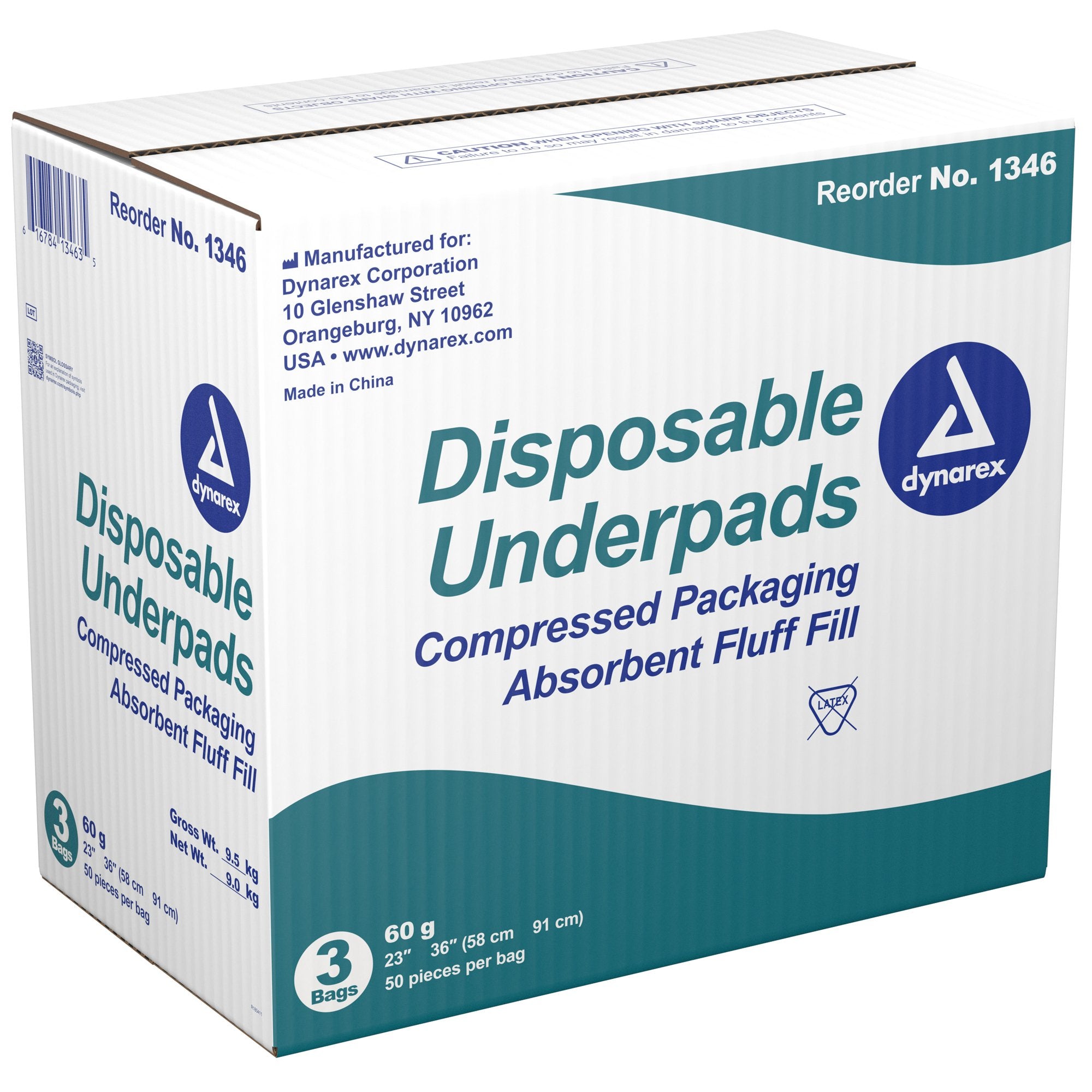 Disposable Underpad Dynarex® 23 X 36 Inch Fluff Light Absorbency - image 2