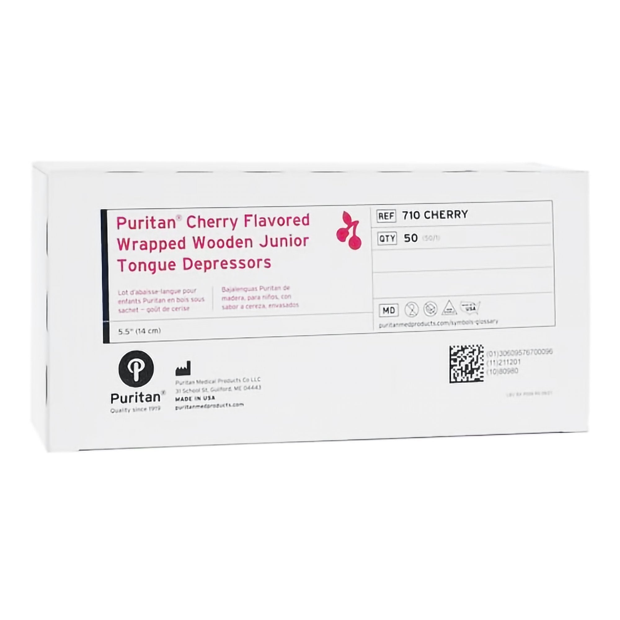 Puritan® Cherry Flavored Tongue Depressor (50 Units)