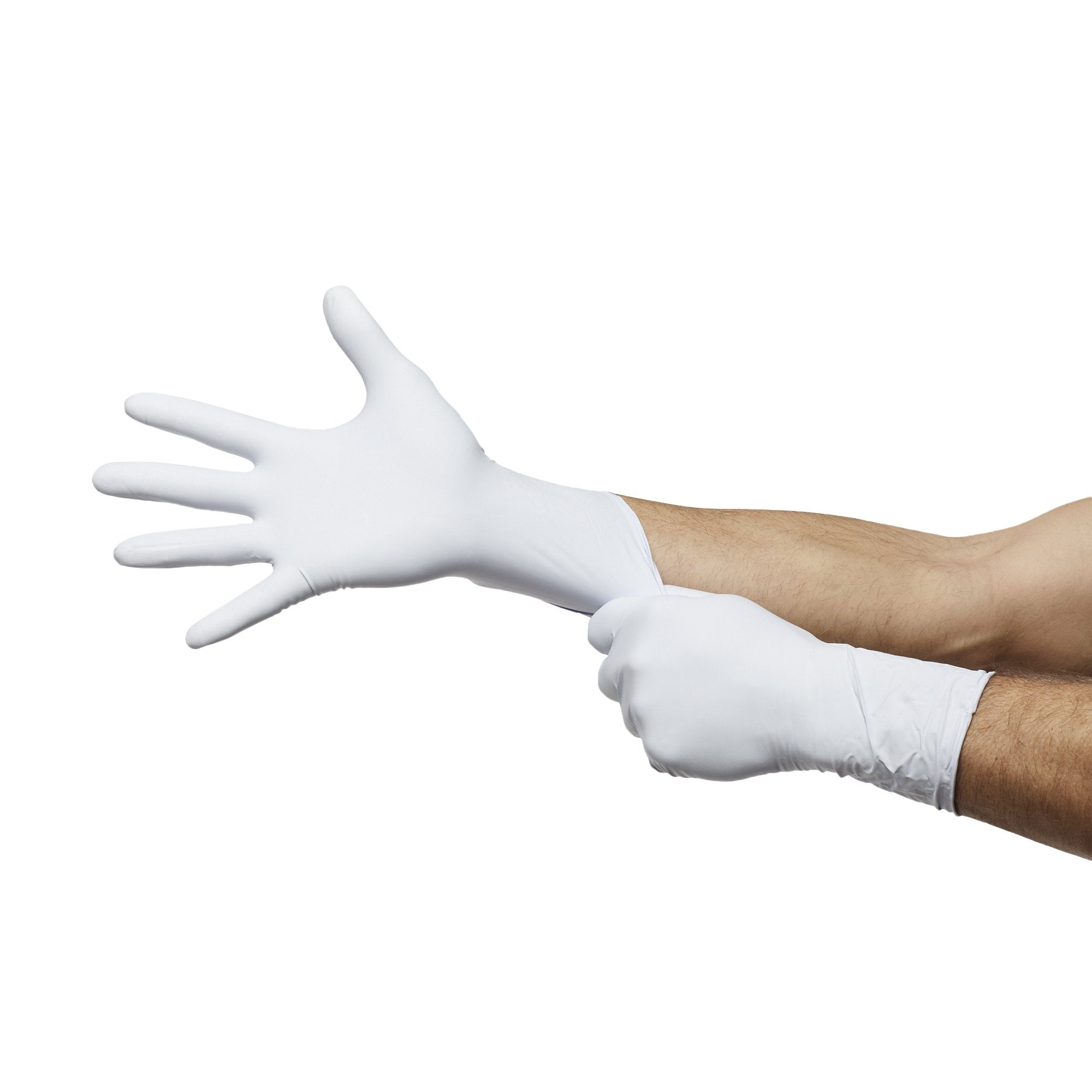 LifeStar™ EC Nitrile Extended Cuff Length Exam Glove, Medium, White / Blue (1000 Units)