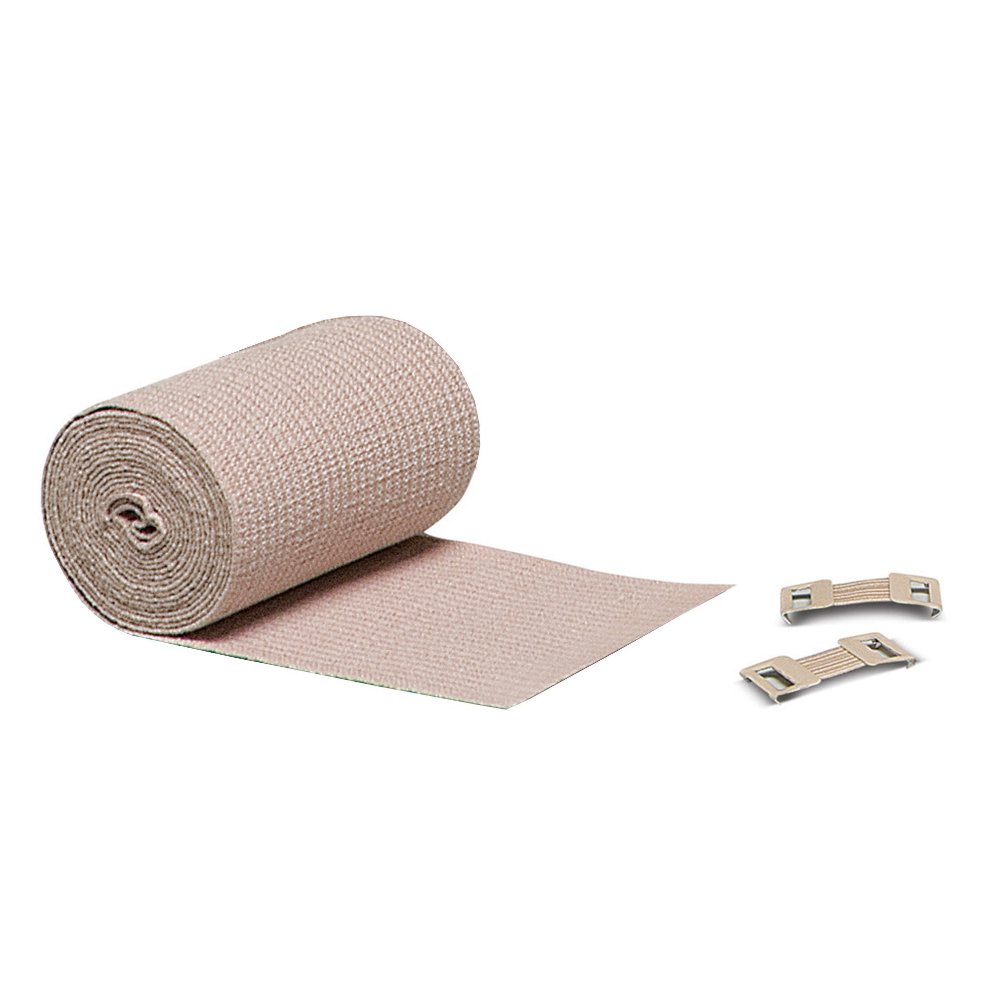 Elastic Bandage REB® 4 Inch X 10 Yard Double Length Clip Detached Closure Tan NonSterile Standard Compression
