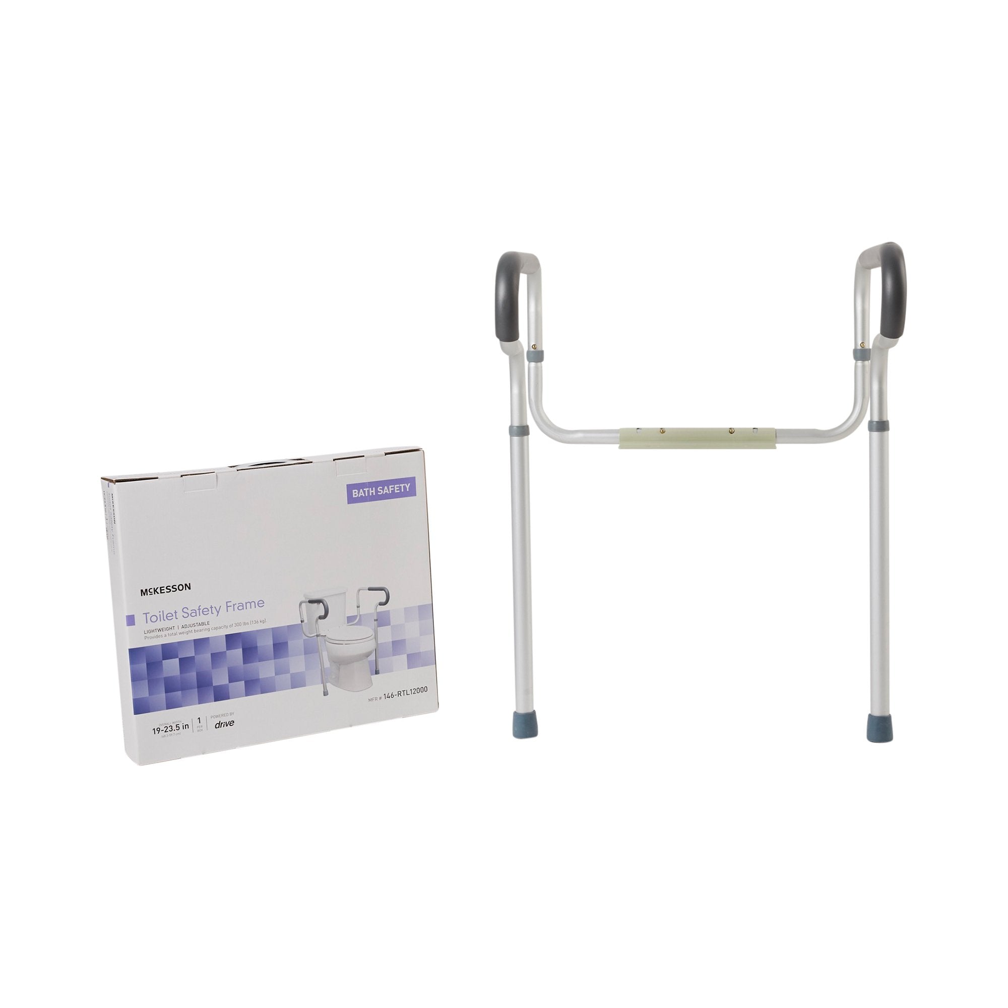McKesson Toilet Safety Rail, Gray Aluminum (1 Unit)