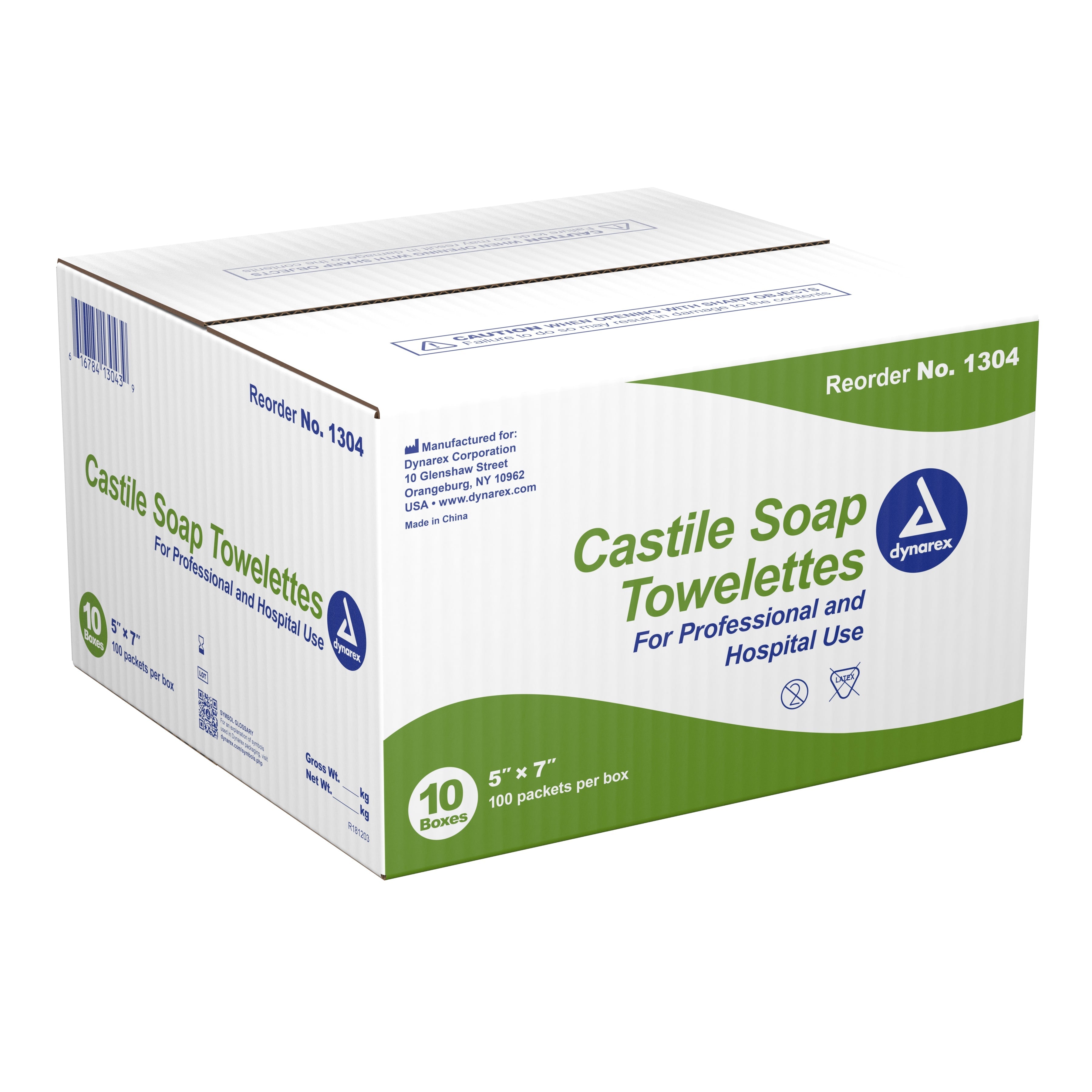 dynarex® Scented Castile Soap Towelettes, Individual Packets (100 Units)