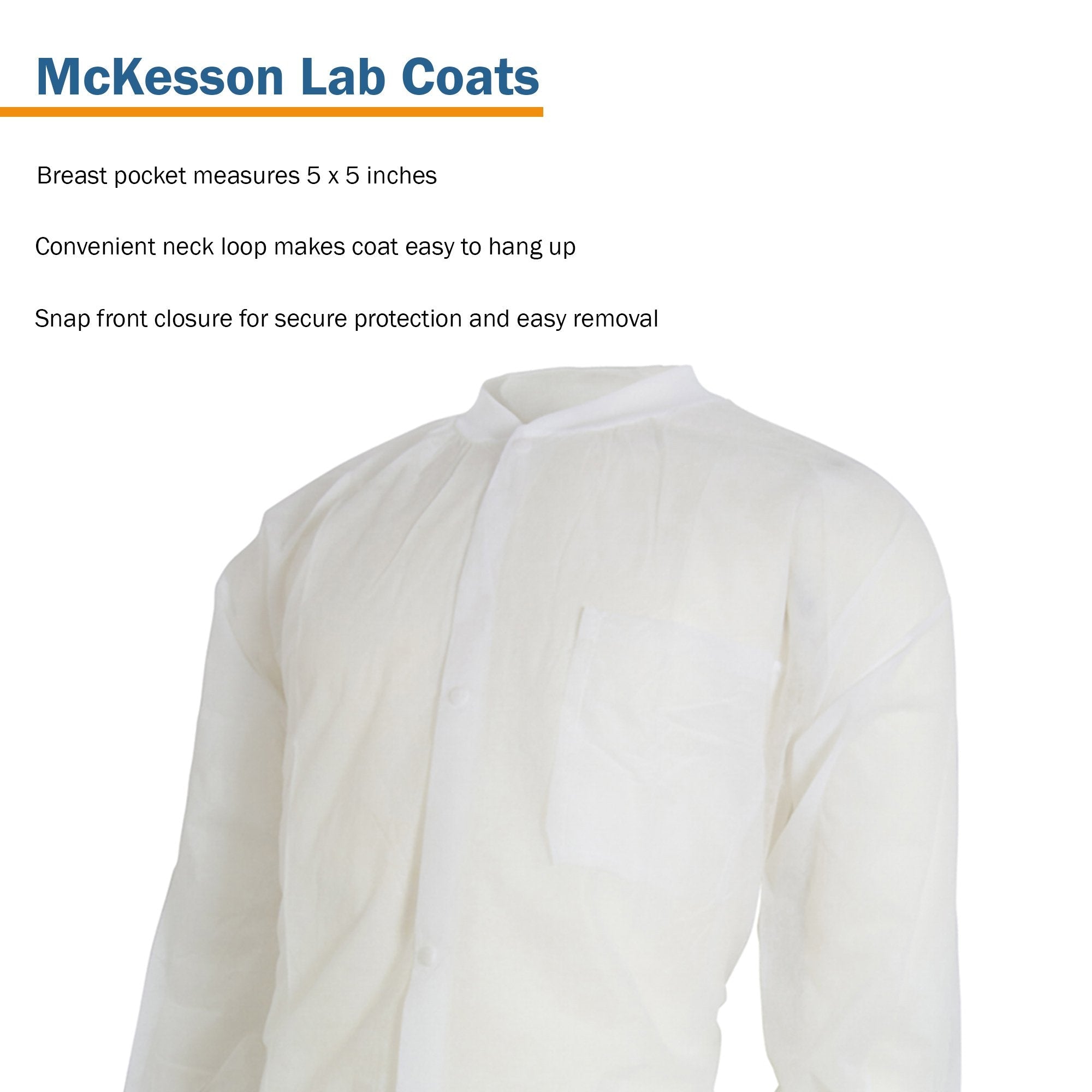 McKesson Lab Coat, Large / X-Large, White (10 Units)