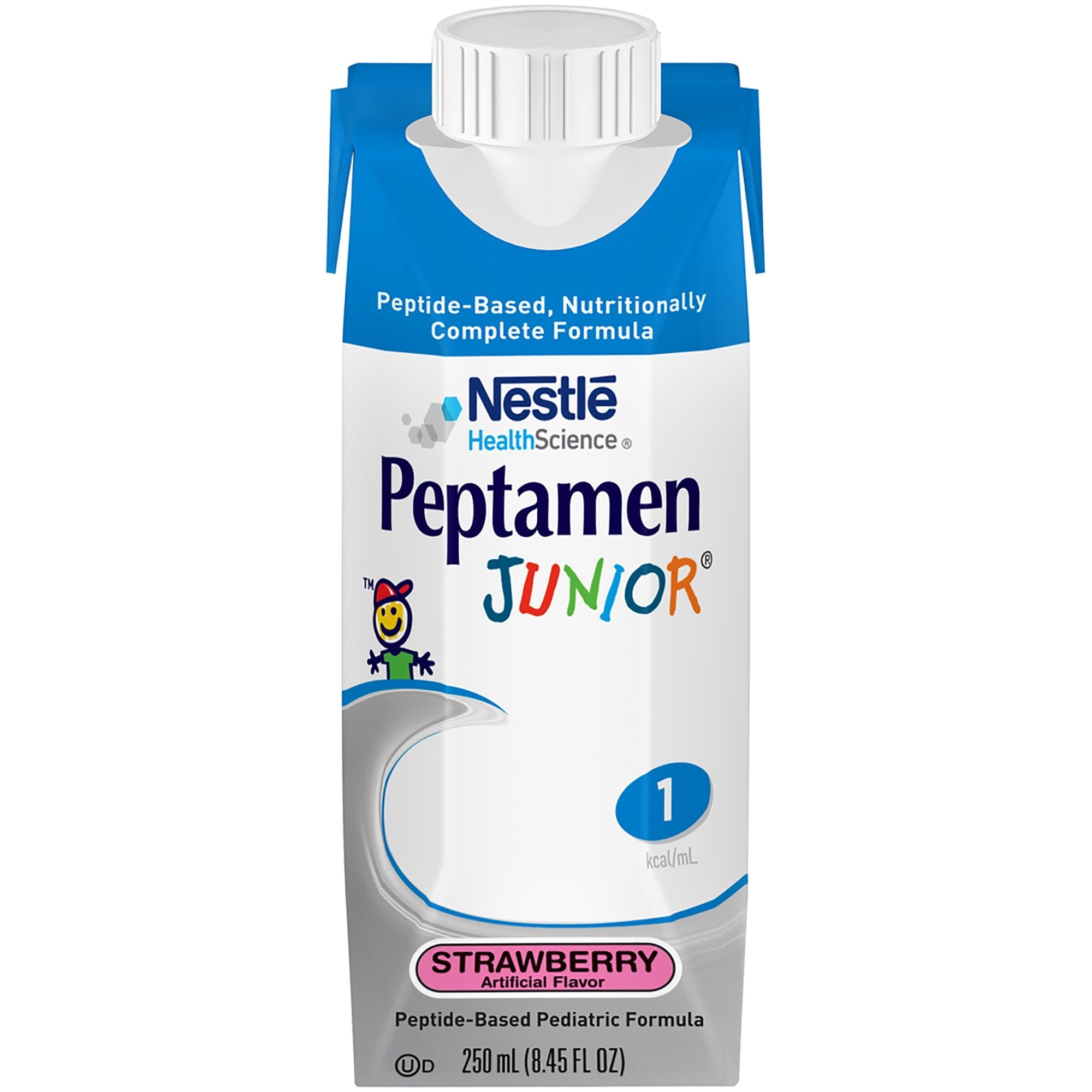 Peptamen Junior® Strawberry Pediatric Oral Supplement / Tube Feeding Formula, 8.45 oz. Tetra Prisma® (24 Units)