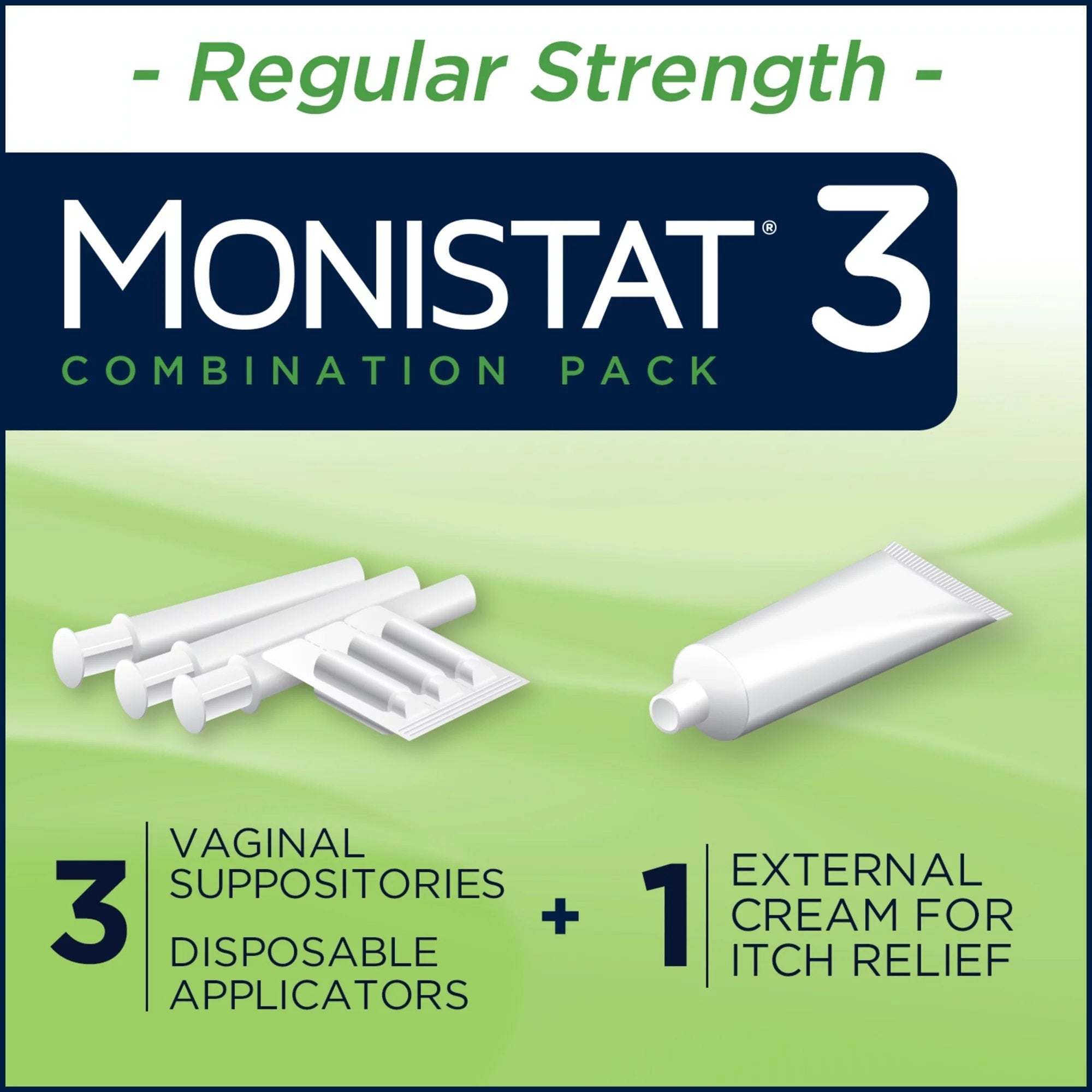 Vaginal Antifungal MONISTAT® 3-Day Treatment Combination Pack Ovule® 200 mg / 2% Strength Ovule® insert 3 Per Box Applicator (3 Units)