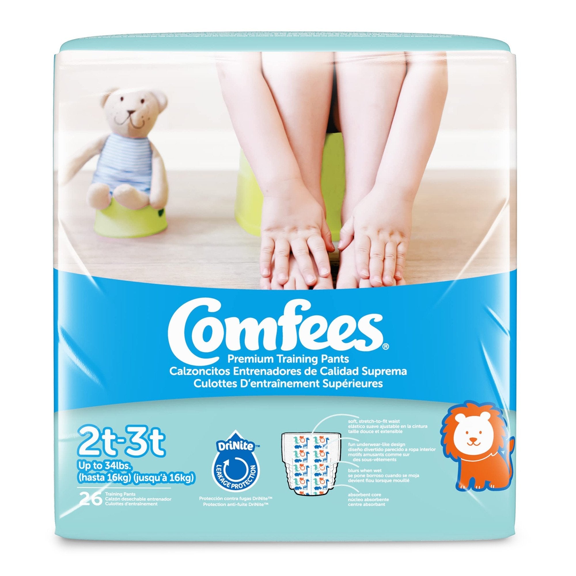 Comfees Training Pants, 12-Hour Protection, Male Toddler (26 Units)