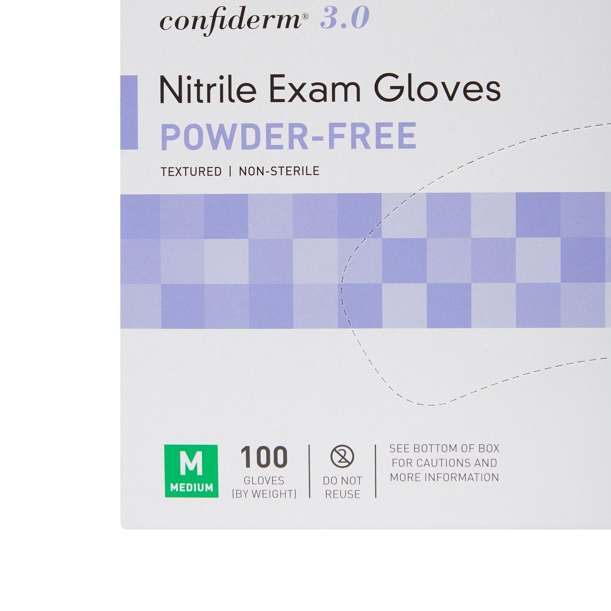 McKesson Confiderm® 3.0 Nitrile Gloves, Medium - Blue, 100ct
