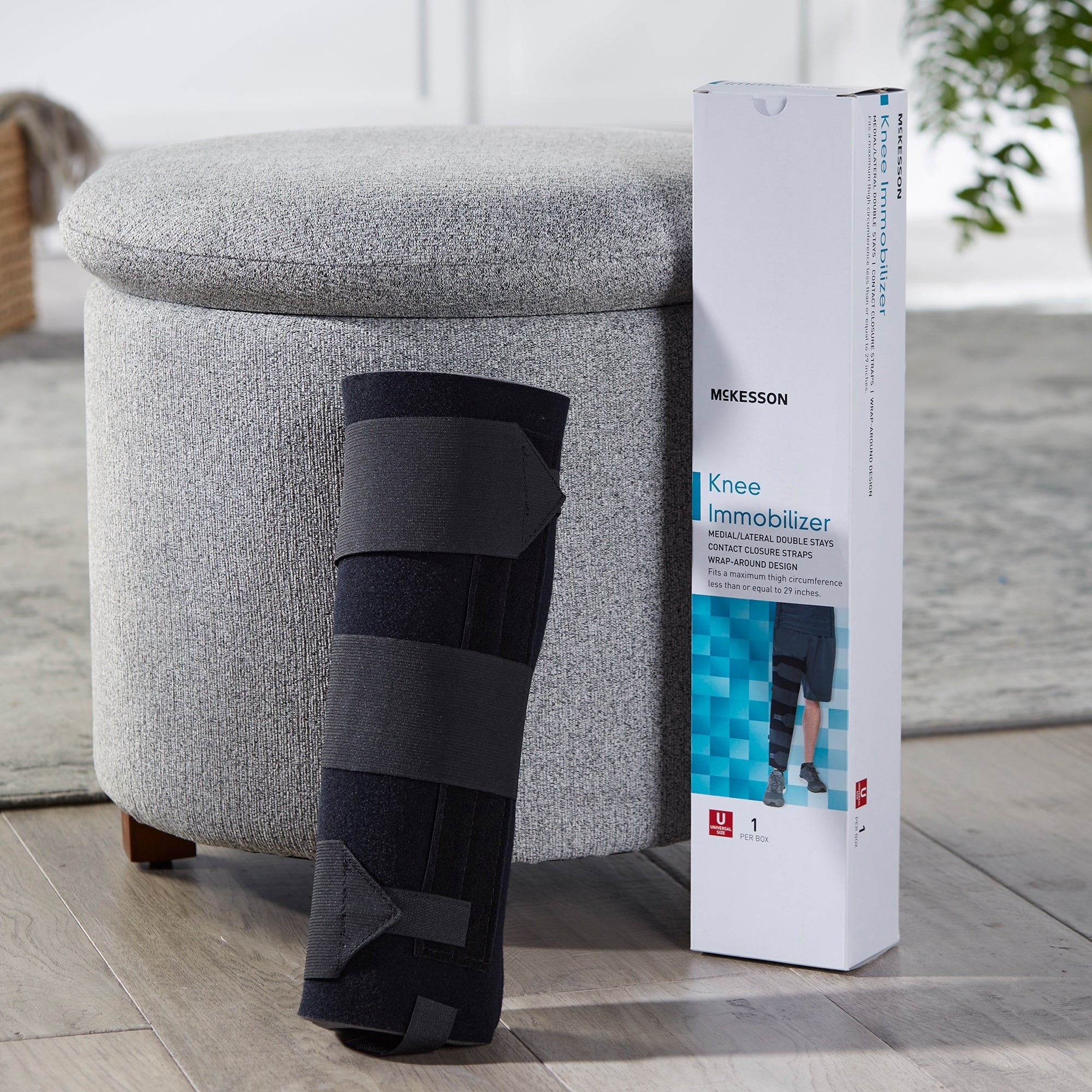 McKesson Knee Immobilizer, 14-Inch Length, One Size Fits Most (1 Unit)