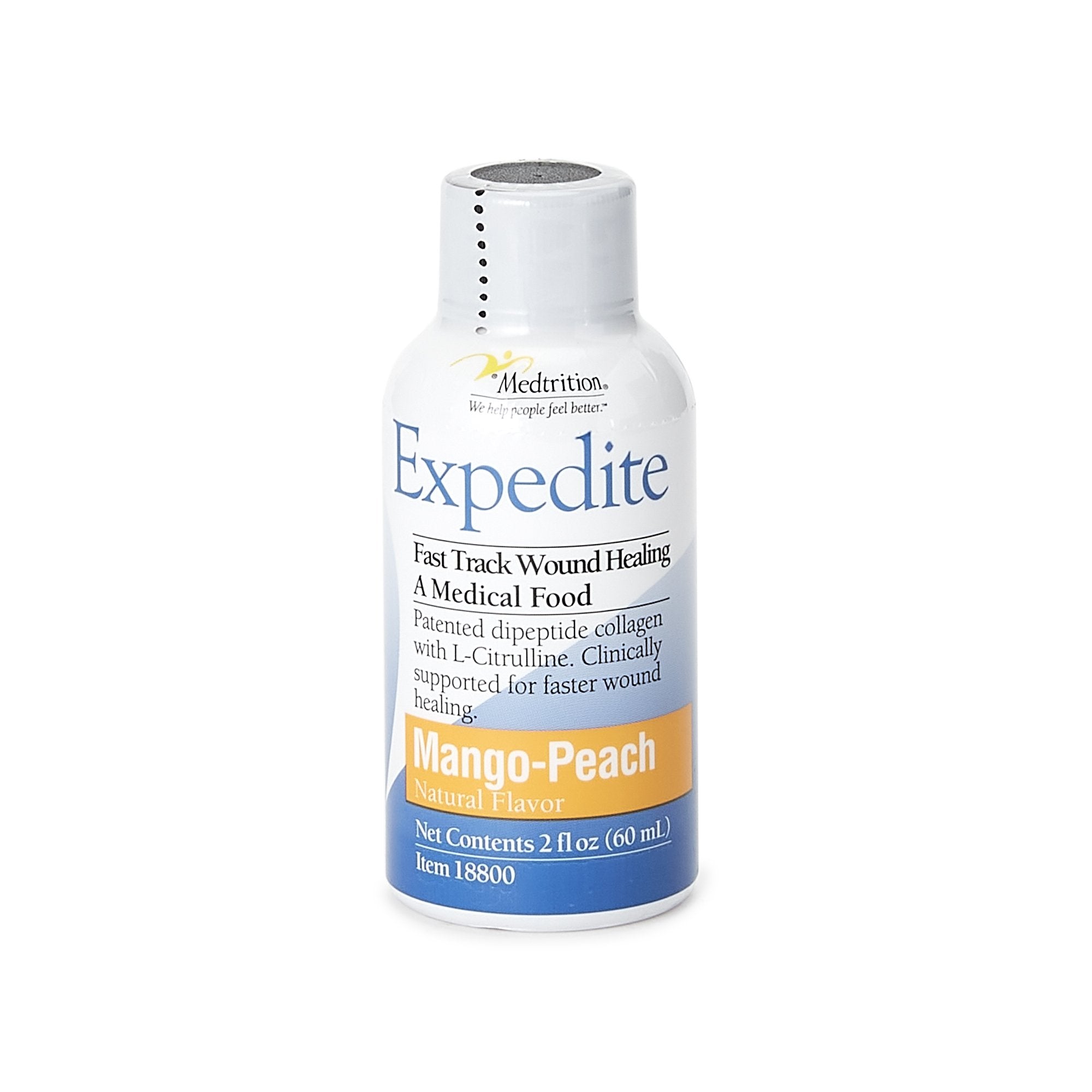 Expedite™ Mango-Peach Concentrated Collagen Dipeptides Medical Food, 2-ounce bottle (48 Units)