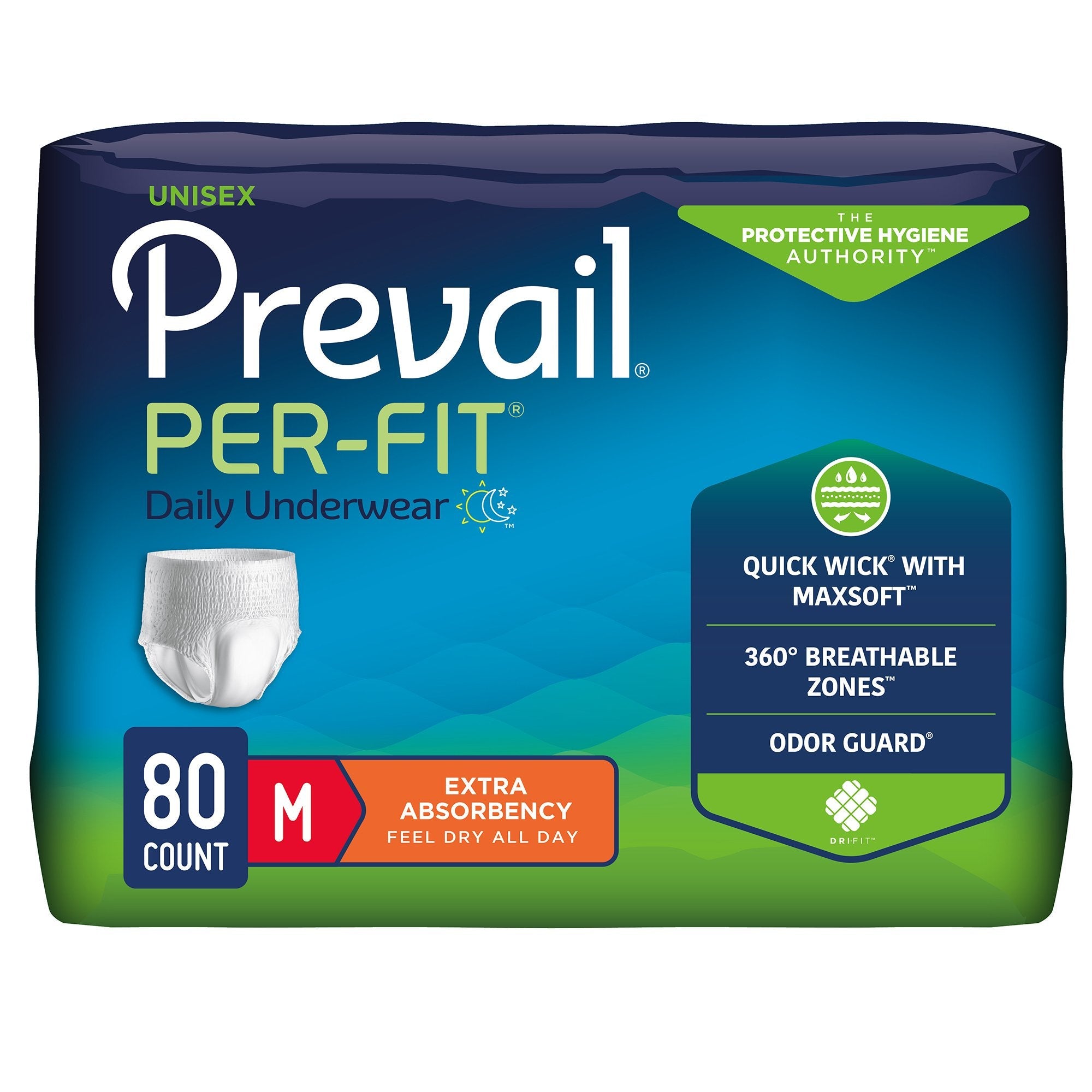 Prevail Per-Fit Extra Absorbent Underwear, Medium - Comfortable & Discreet