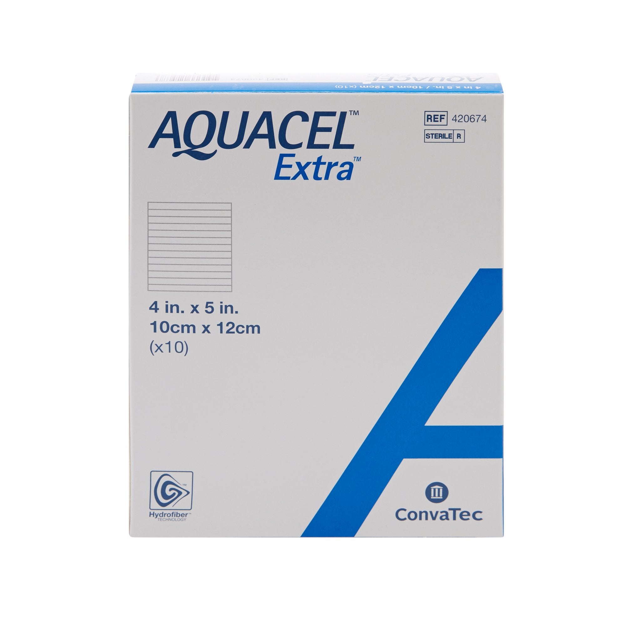 Aquacel® Extra™ Hydrofiber Dressing, 4 x 5 Inch (10 Units)