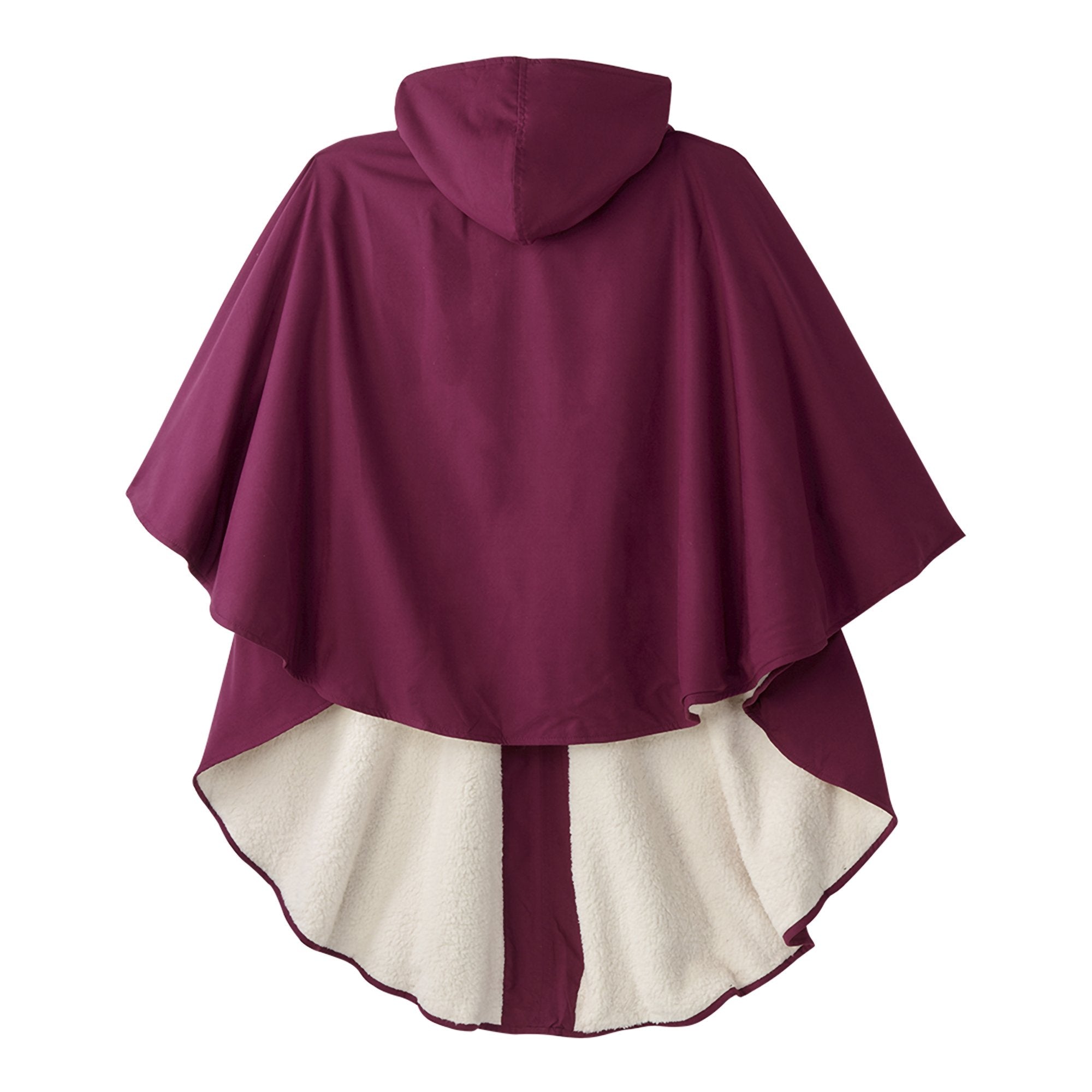 Silverts® Warm Wheelchair Cape with Hood, Burgundy (1 Unit)