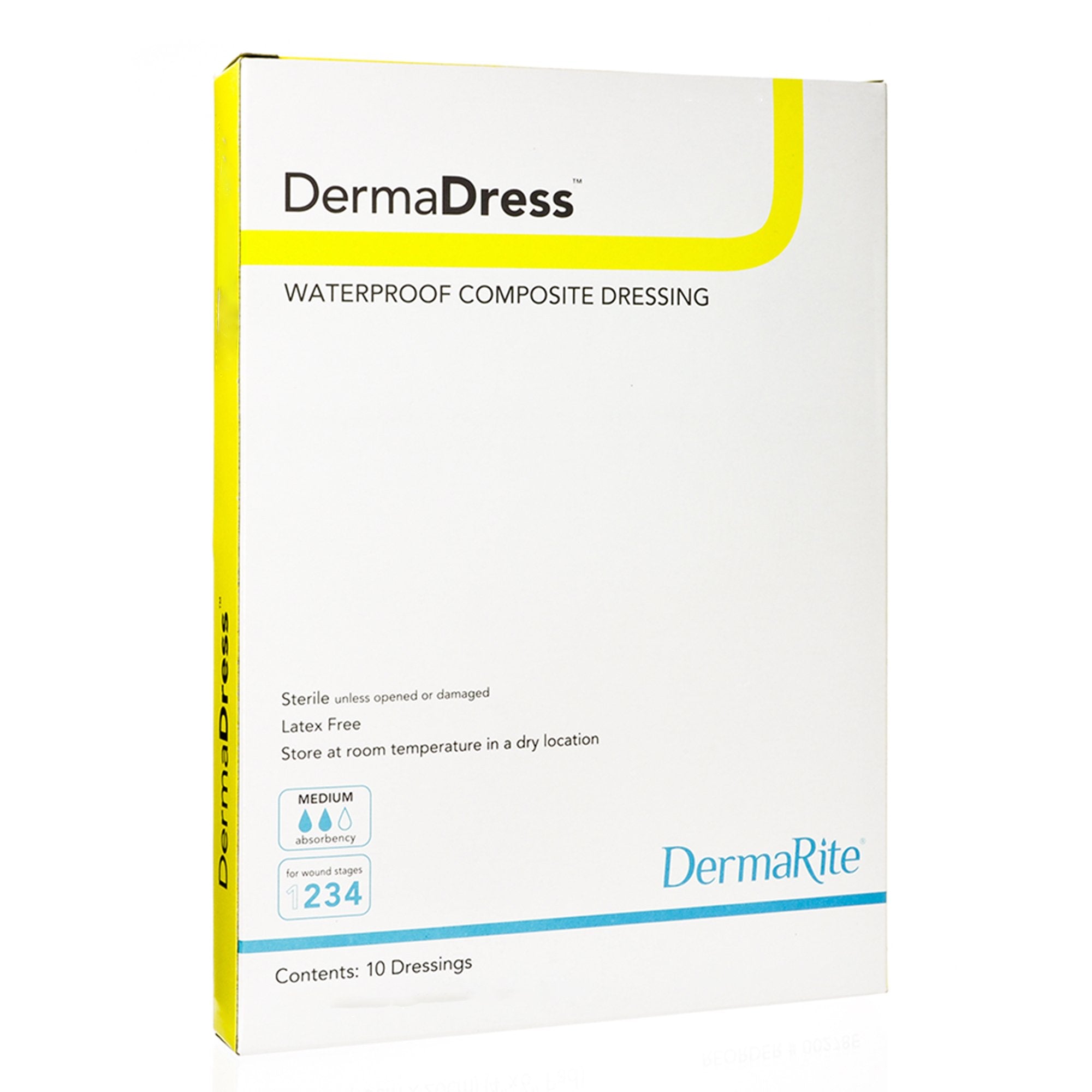 DermaDress™ Composite Dressing, 4 x 10 Inch (10 Units)