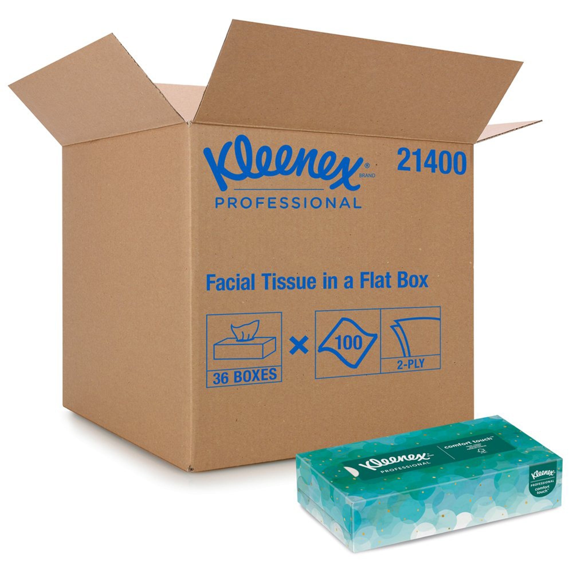 Kleenex Premium Soft Facial Tissues - 100 Count, 8.4"x8" White Tissues