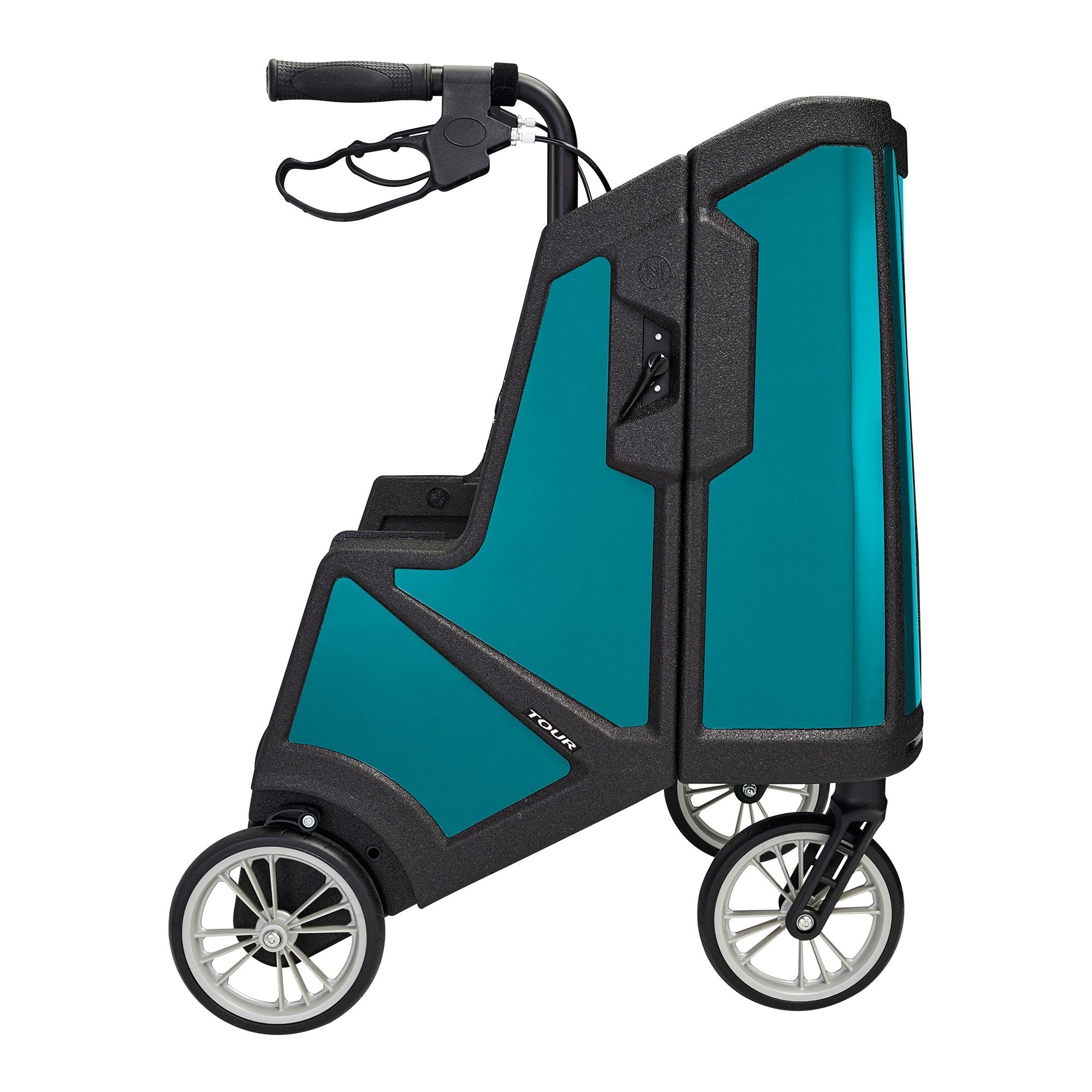 Tour Four-Wheel Rollator, 31 to 37 Inch Handle Height, Ocean Teal (1 Unit)