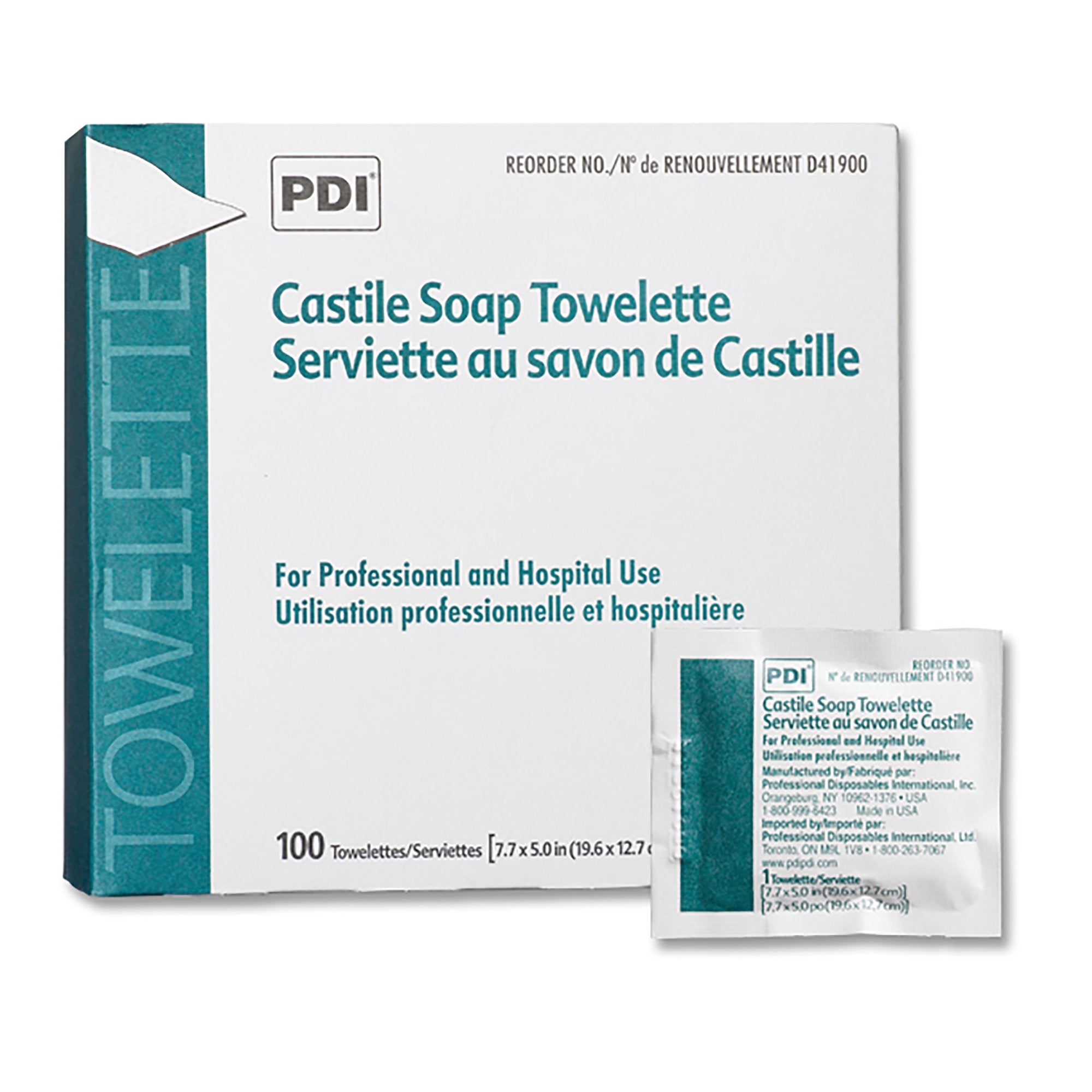 PDI® Scented Castile Soap Towelettes, Individual Packet (1000 Units)