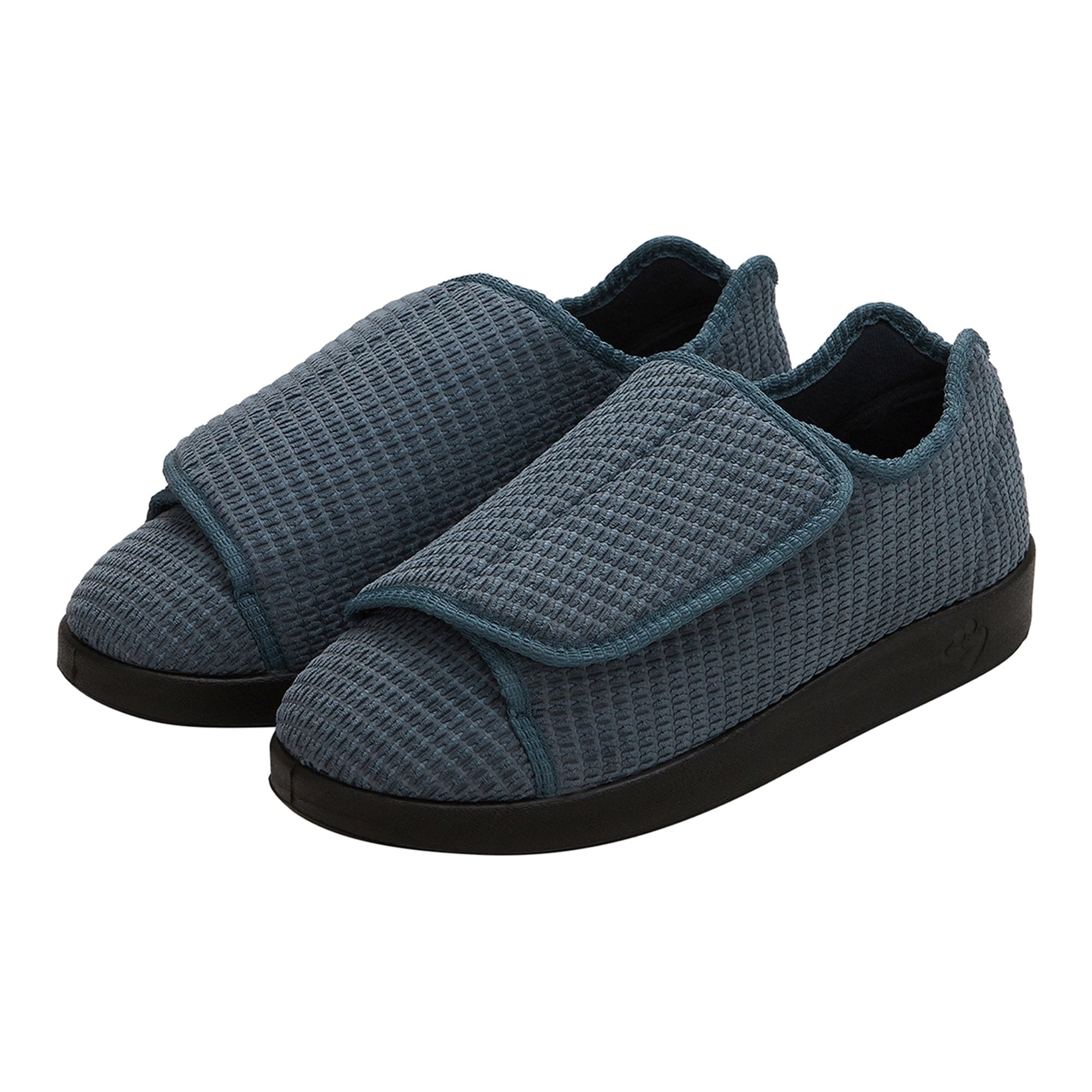 Silverts® Men's Double Extra Wide Slip Resistant Slippers, Steel, Size 10 (1 Unit)