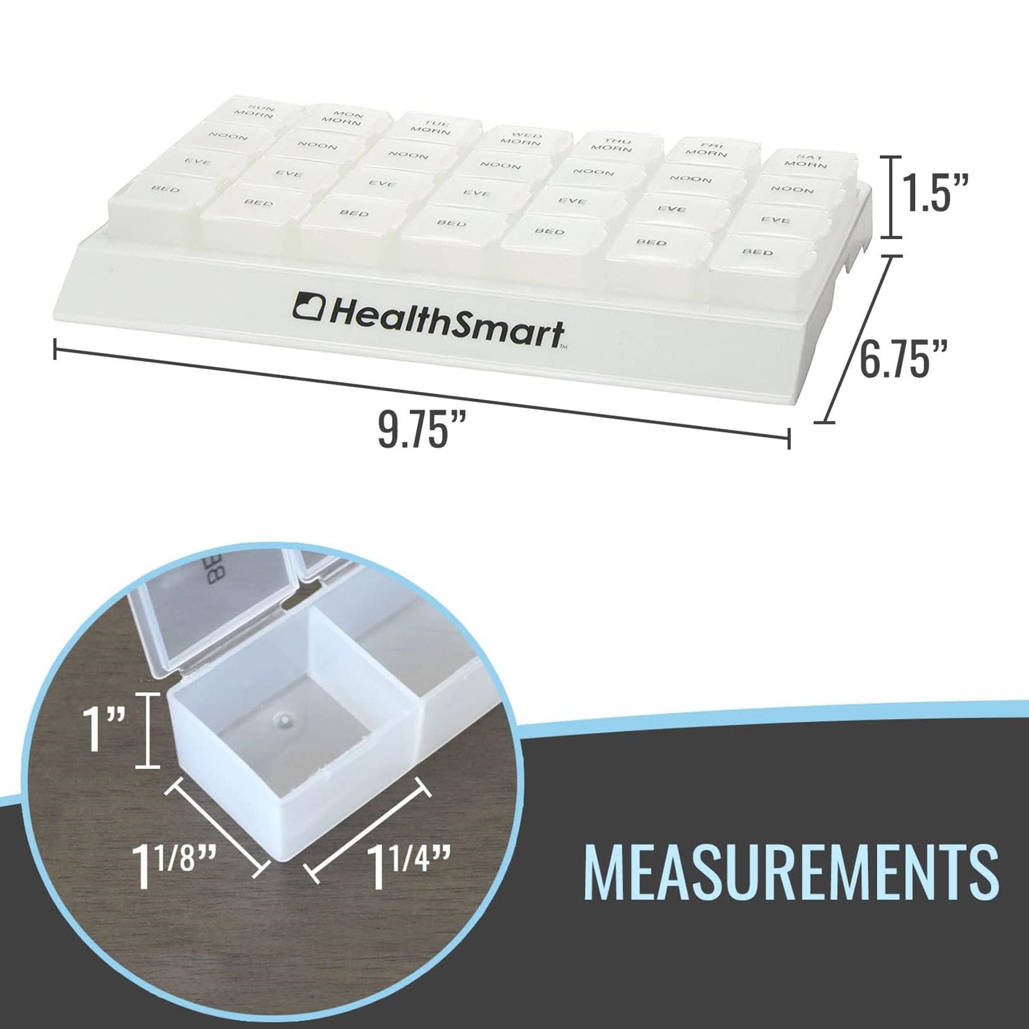 HealthSmart® 7-Day Pill Organizer (1 Unit)