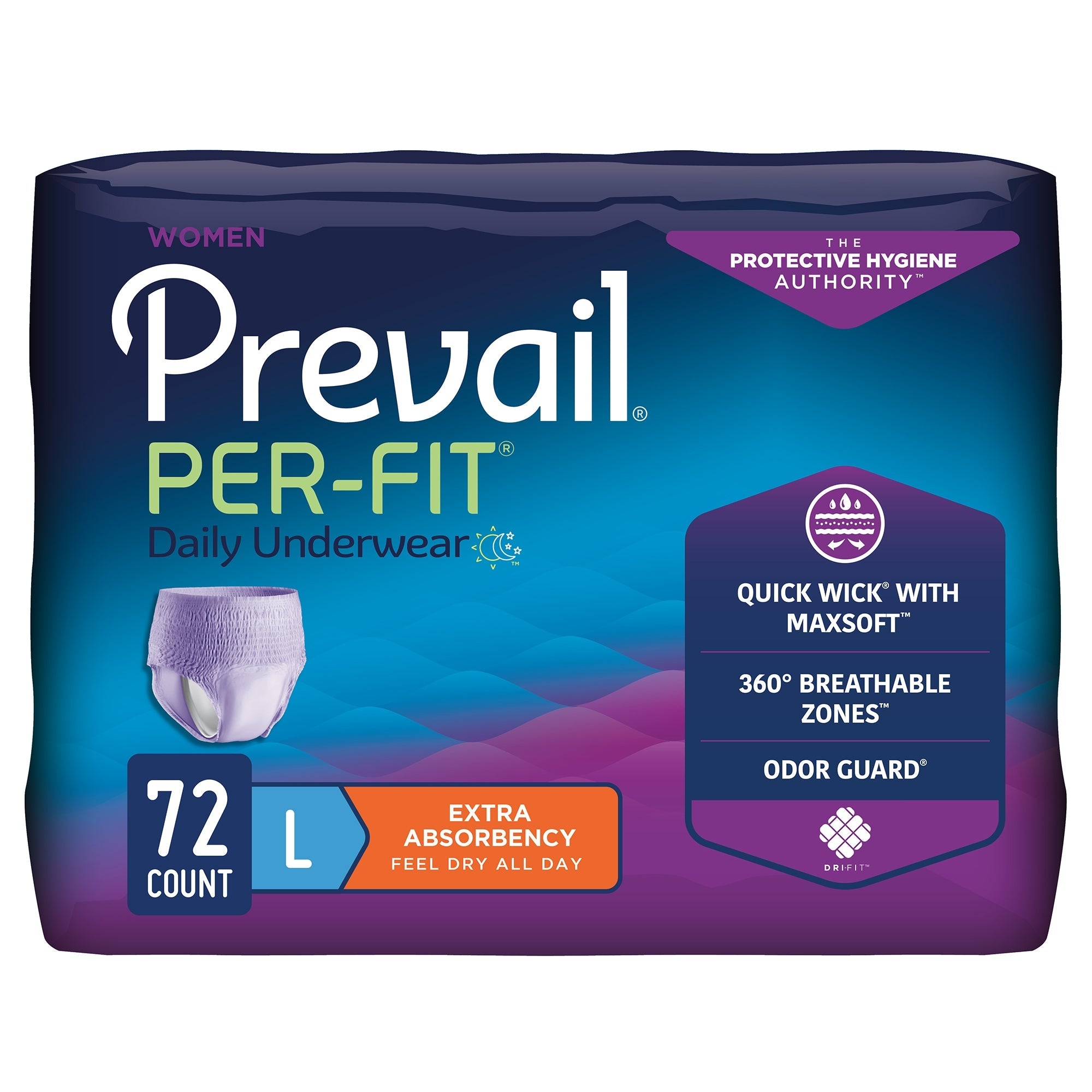 Prevail® Per-Fit® Women's Extra Absorbent Underwear, Large - Comfort & Protection