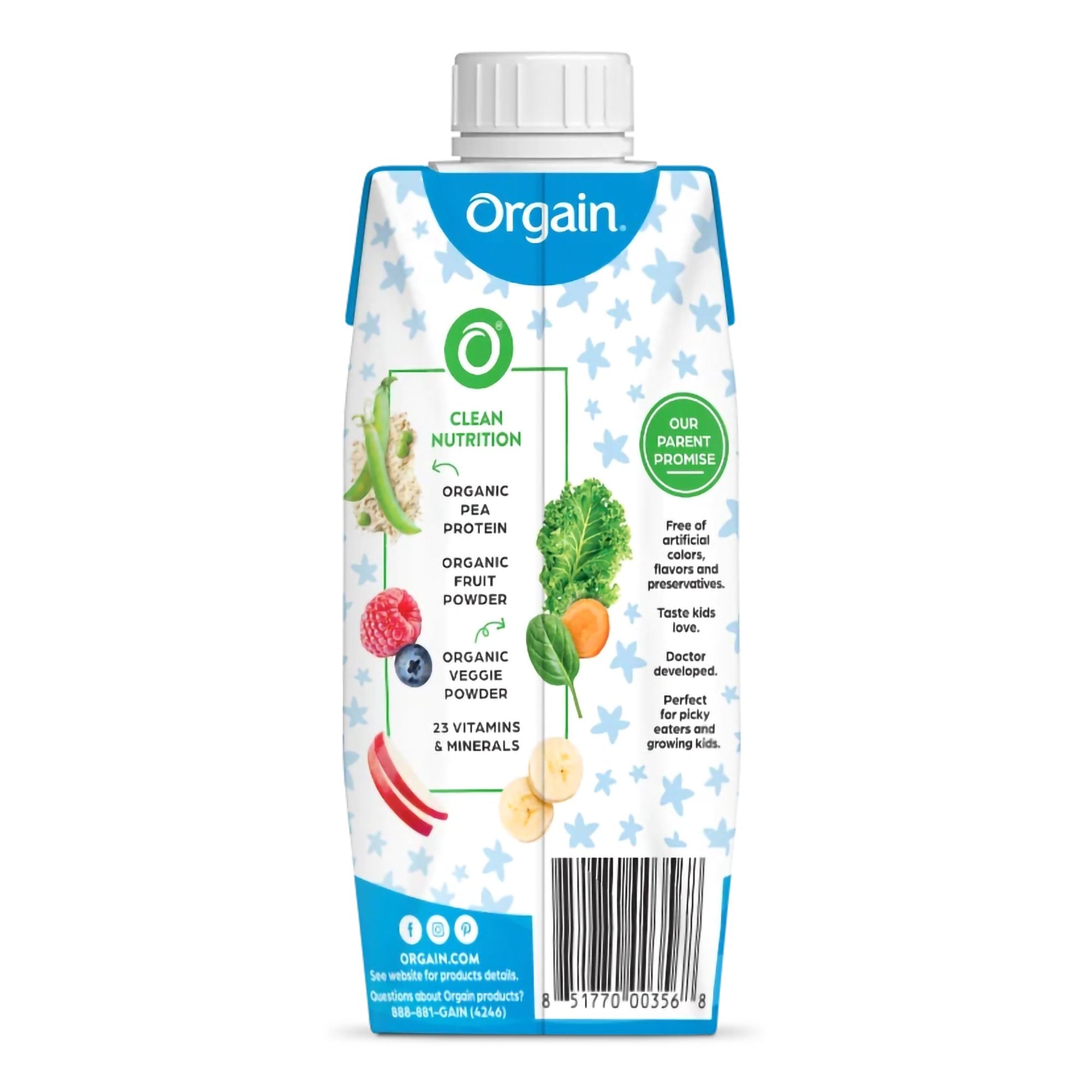 Orgain® Kids Plant Protein™ Nutritional Shake Pediatric Oral Supplement (12 Units)