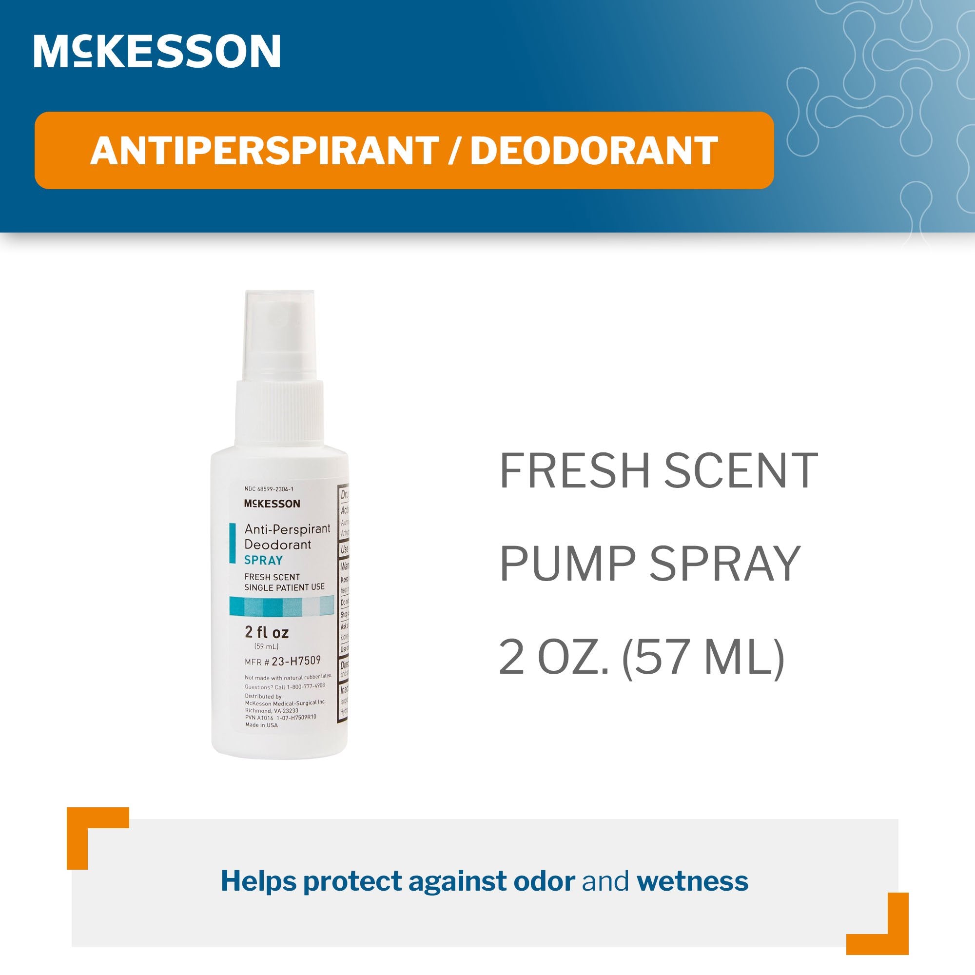 Antiperspirant / Deodorant McKesson Pump Spray 2 oz. Fresh Scent - image 3